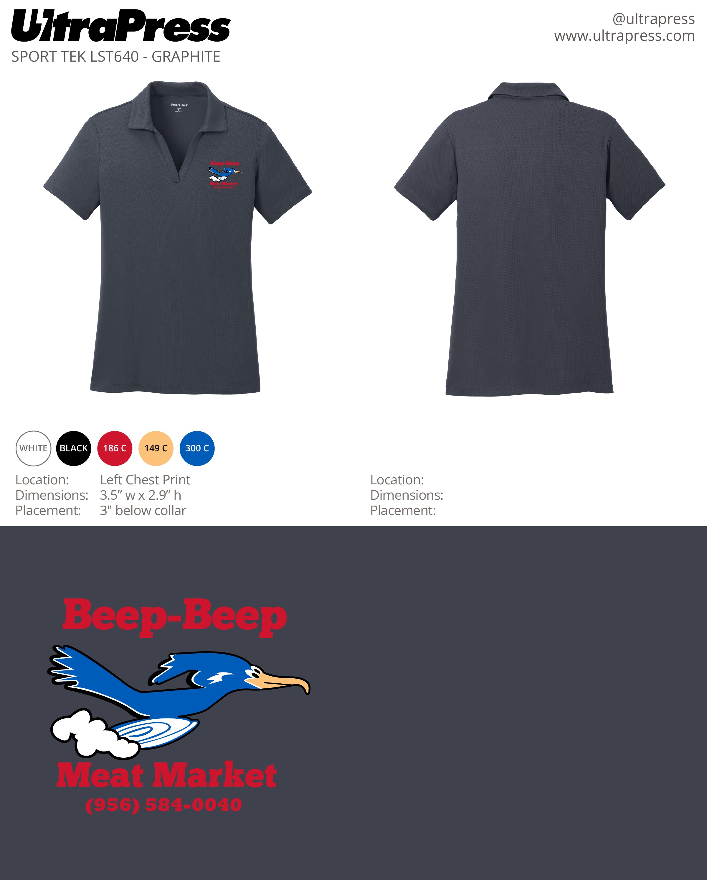 UP-SP-62350 Beep Beep Meat Market Red Ink 24 Min Qty (Bulk)