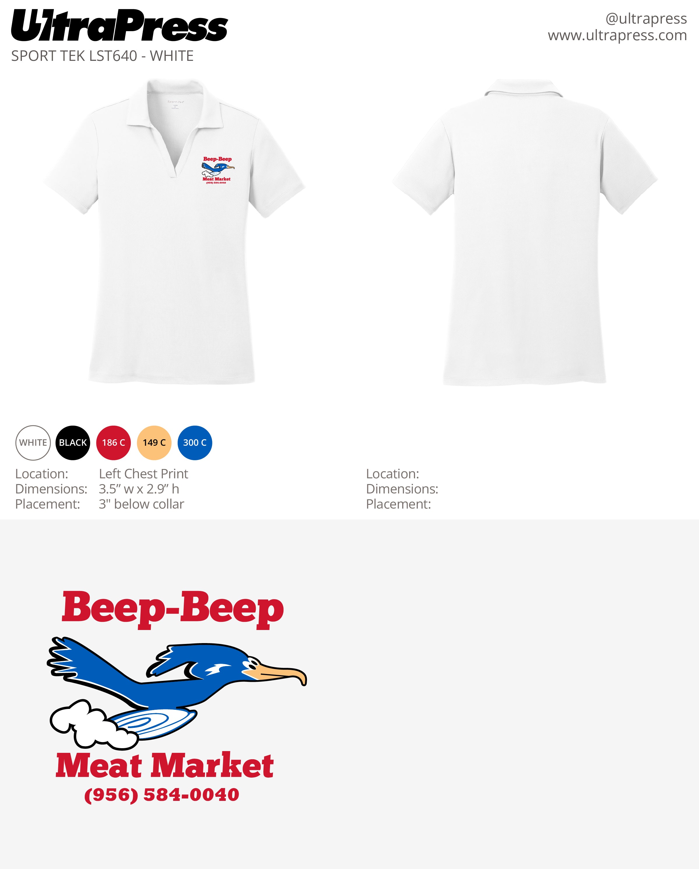 UP-SP-62350 Beep Beep Meat Market Red Ink 24 Min Qty (Bulk)