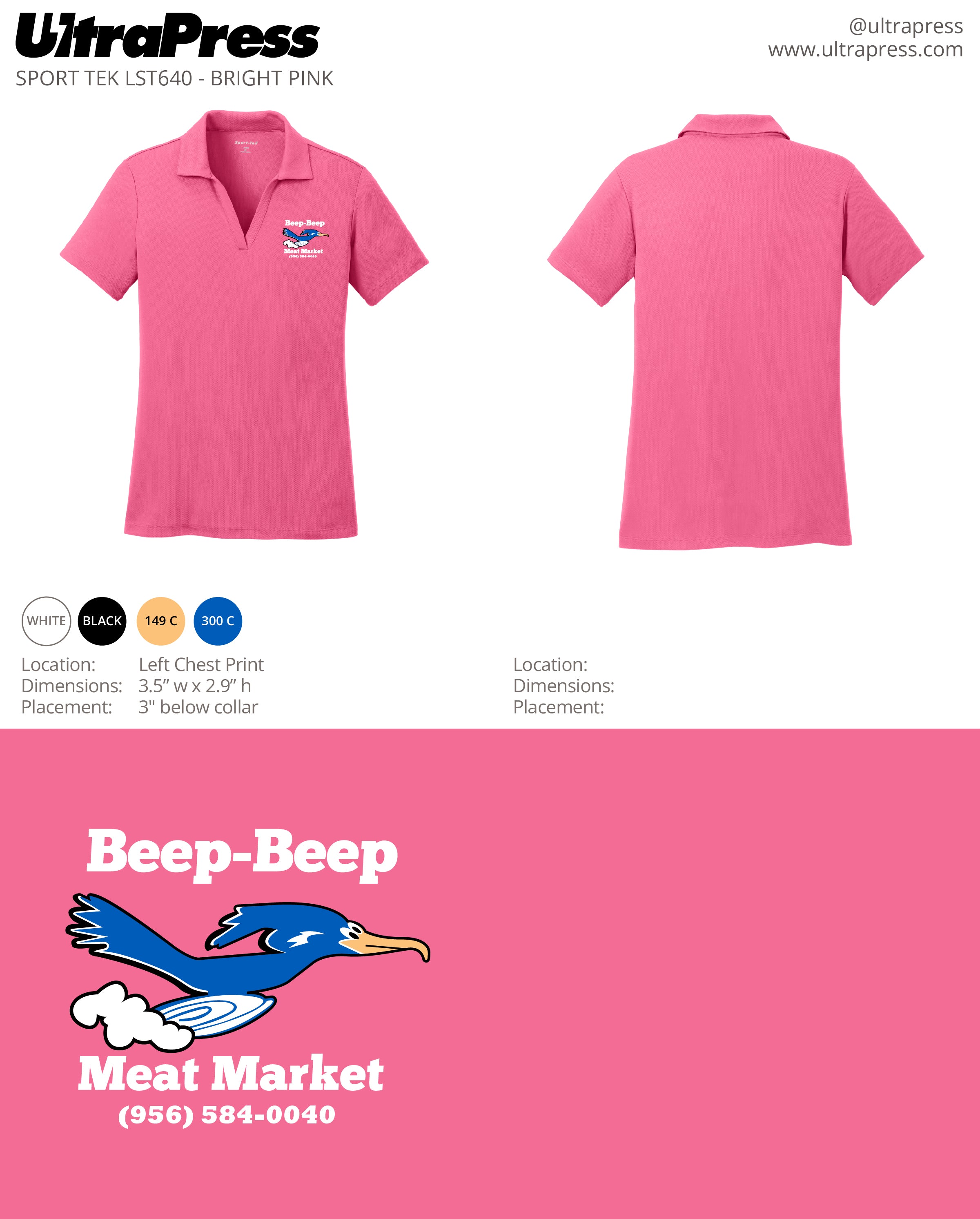 UP-SP-62350 Beep Beep Meat Market White Ink 24 Min Qty (Bulk)