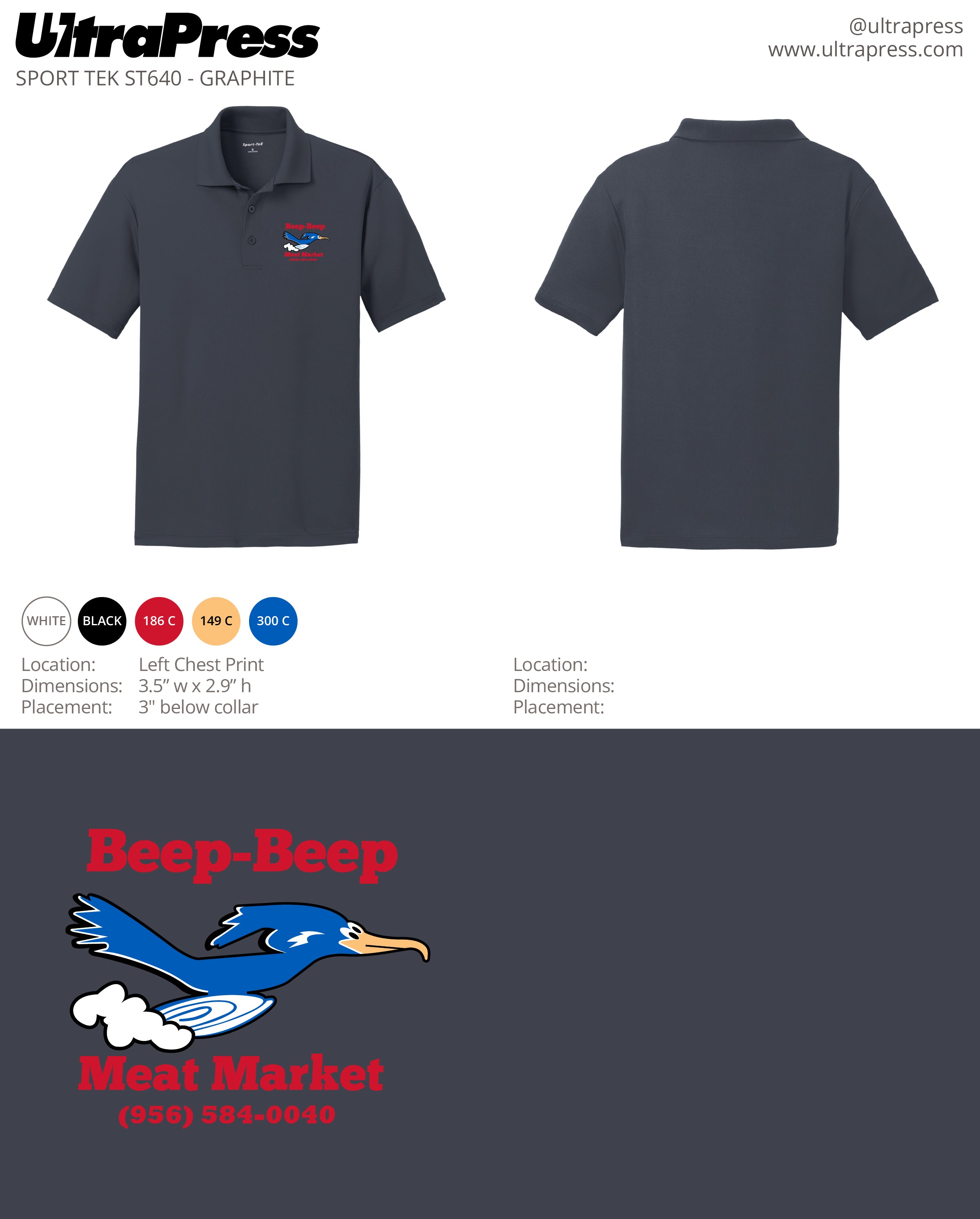 UP-SP-62350 Beep Beep Meat Market Red Ink 24 Min Qty (Bulk)