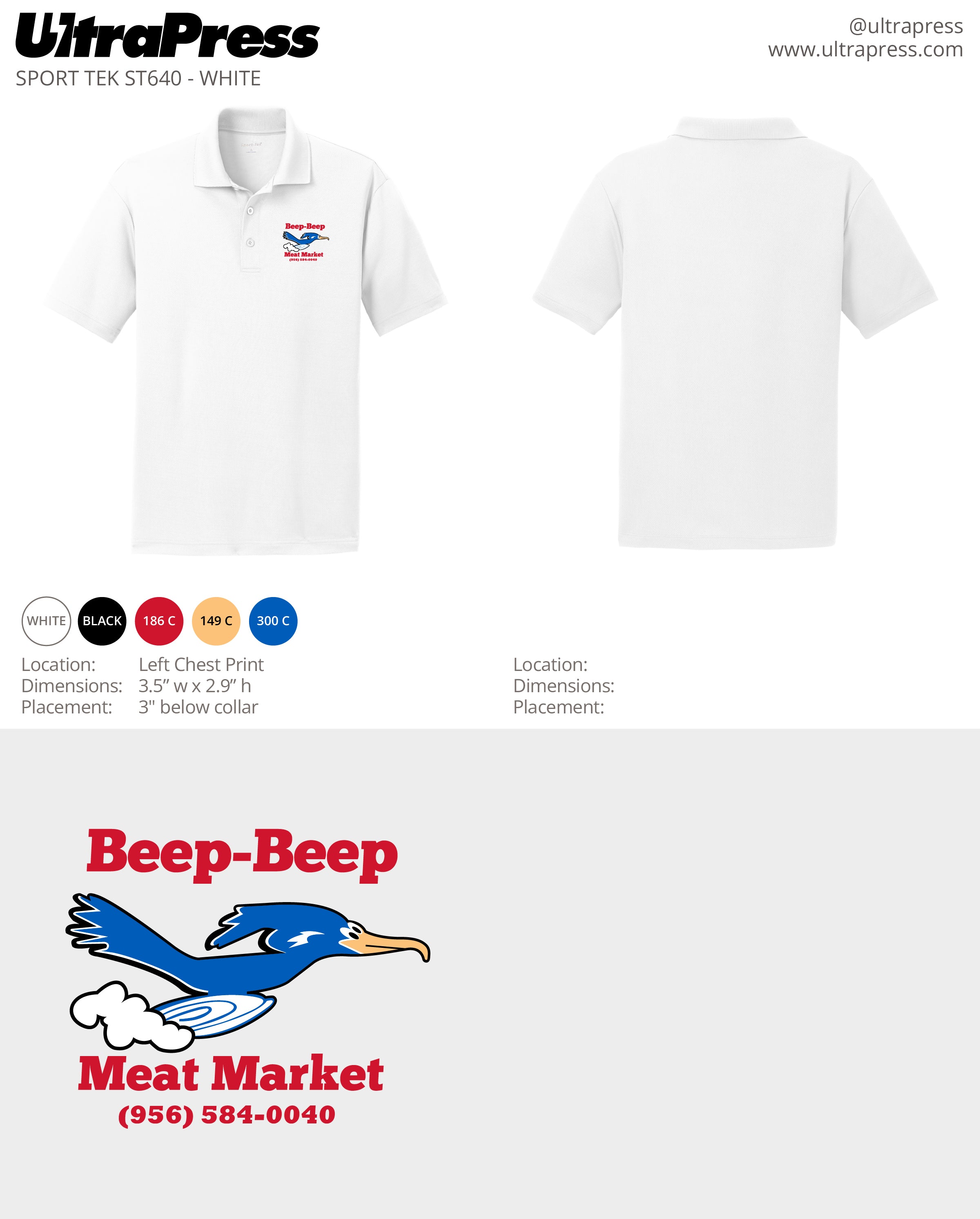 UP-SP-62350 Beep Beep Meat Market Red Ink 24 Min Qty (Bulk)