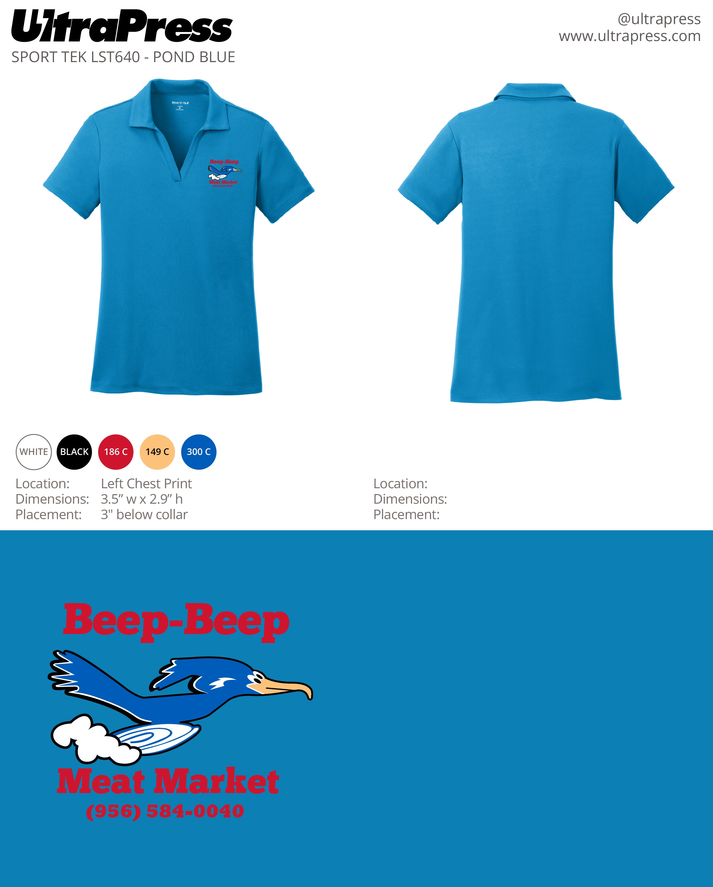 UP-SP-62350 Beep Beep Meat Market Red Ink 24 Min Qty (Bulk)