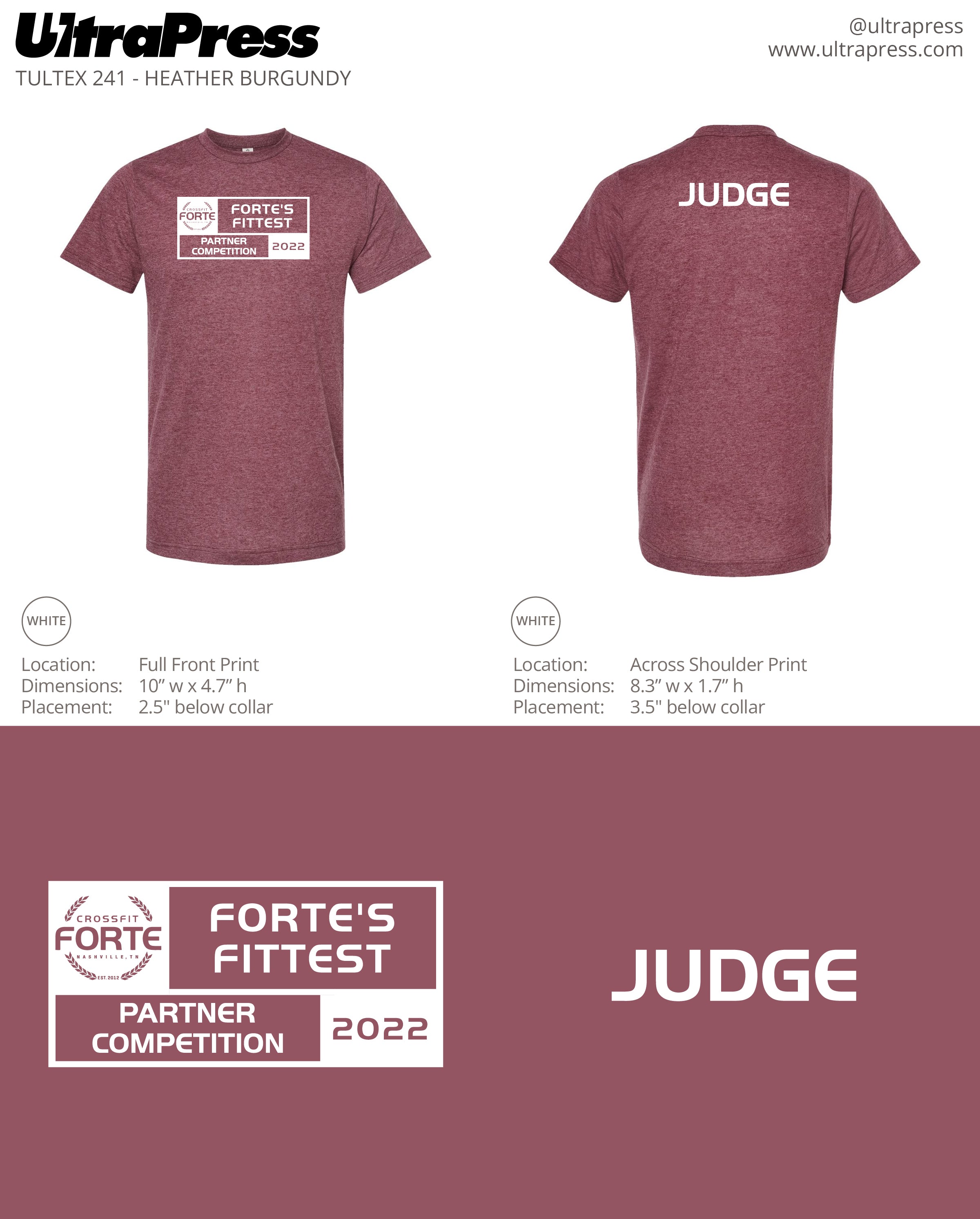 UP-SP-62356 CrossFit Forte Partner Competition 2022 60 Min Qty (Bulk)