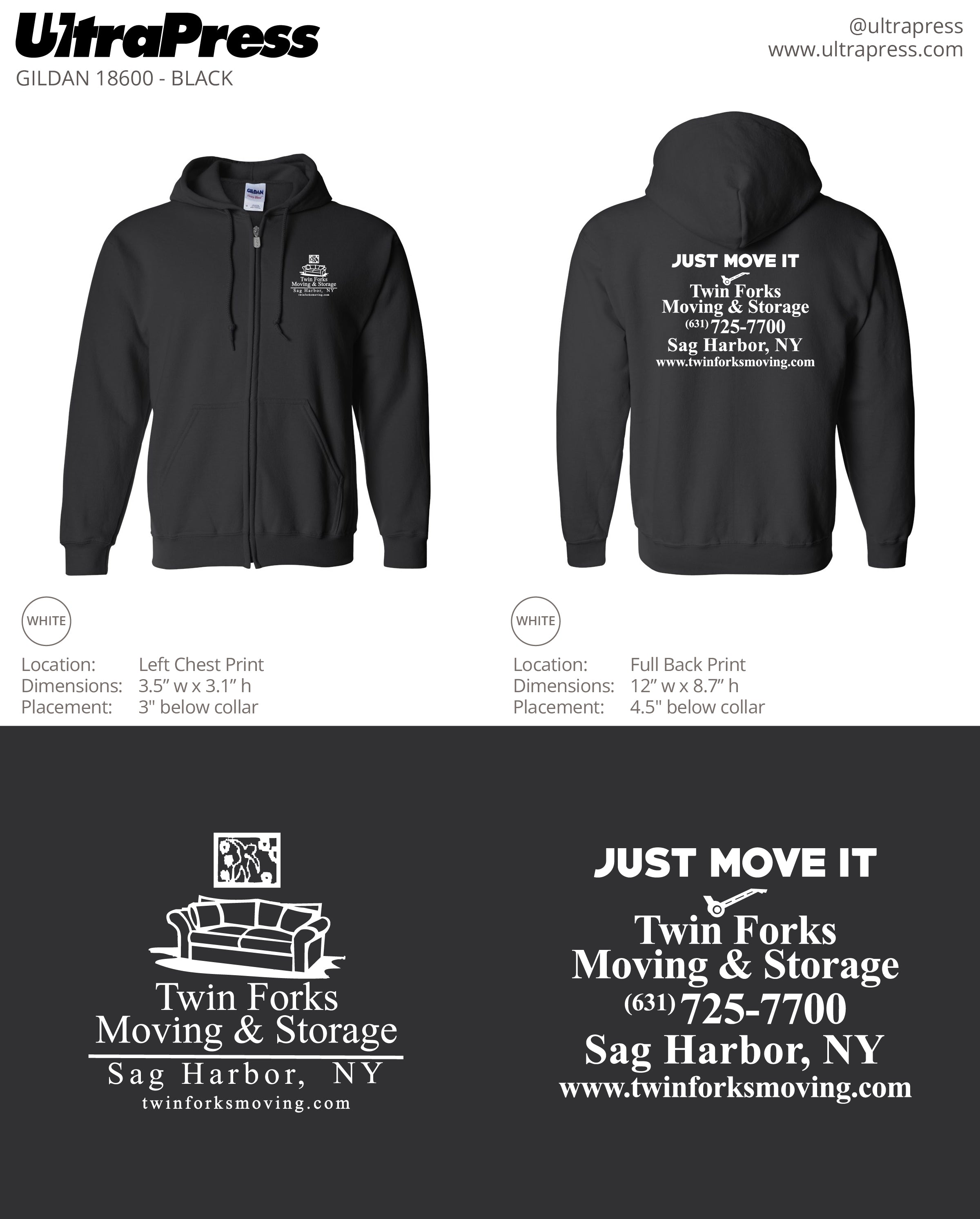 UP-SP-62393 Twin Forks Zip Ups 144 Min Qty (Bulk)