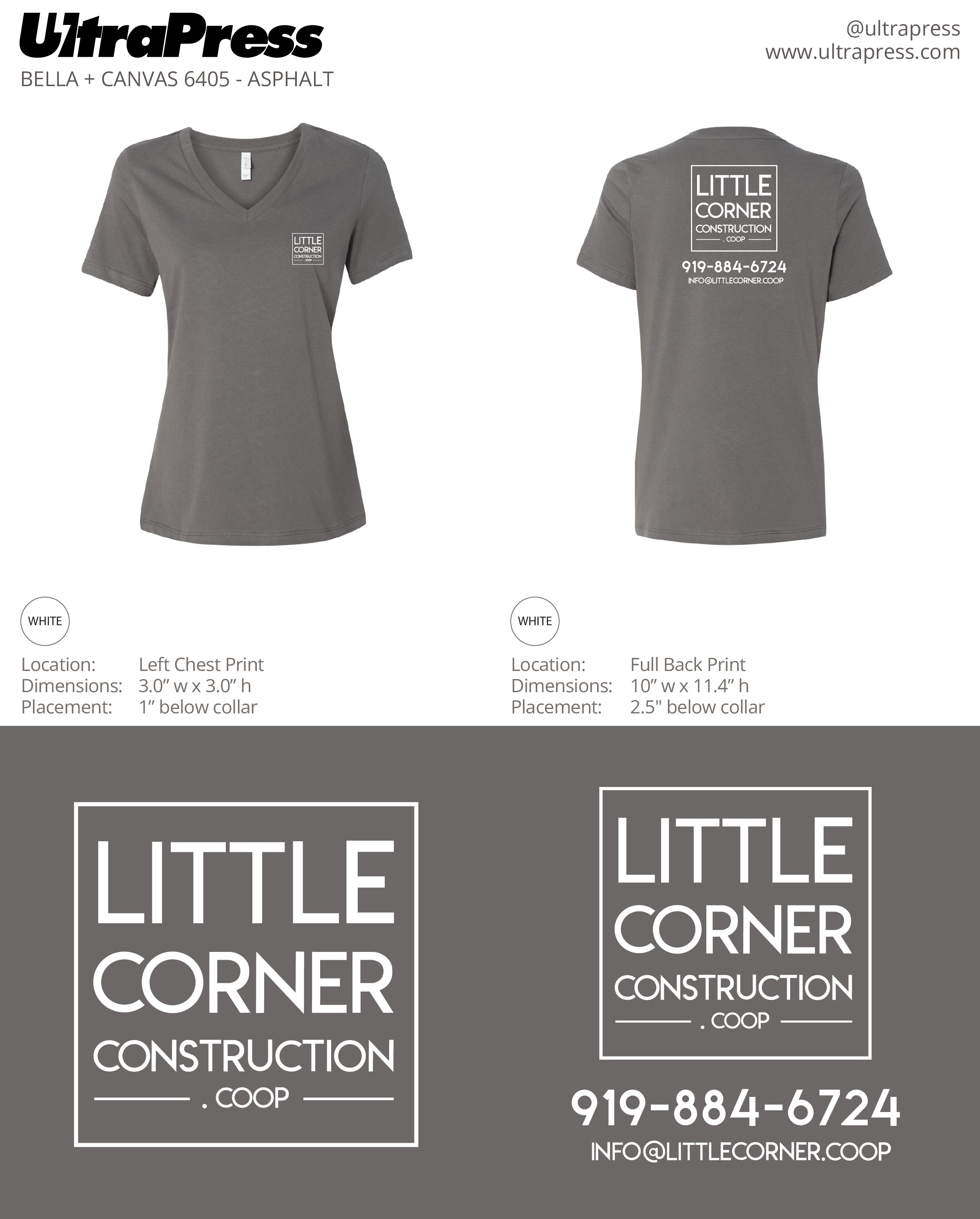 UP-SP-62840 Little Corner Construction in White Ink 144 Min Qty (Bulk)
