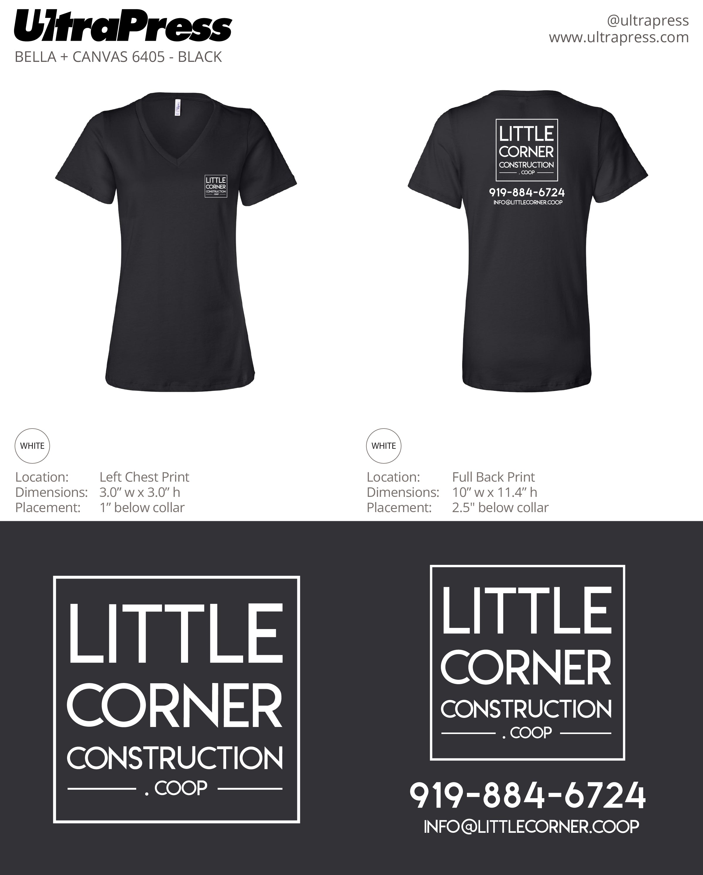 UP-SP-62840 Little Corner Construction in White Ink 144 Min Qty (Bulk)