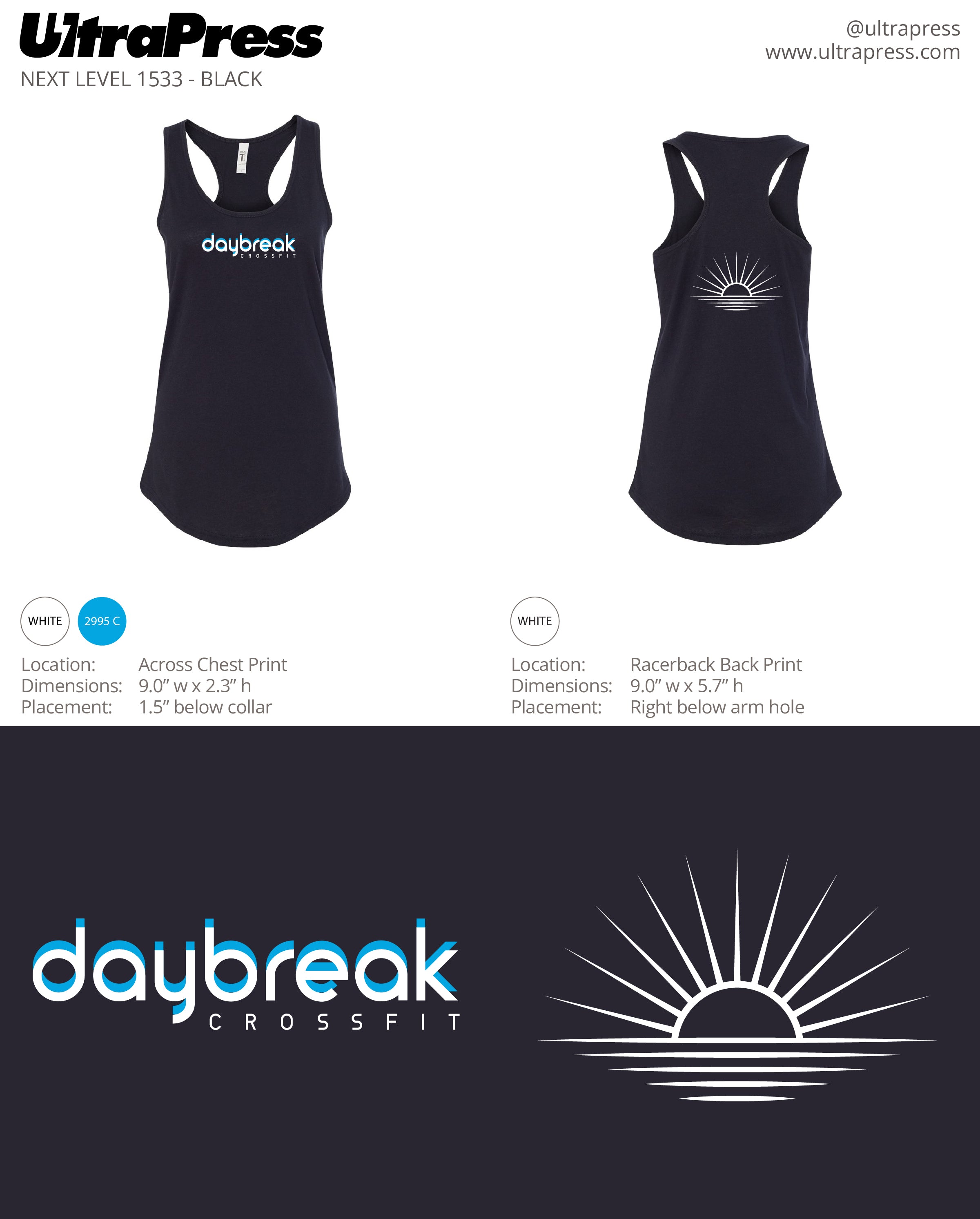 UP-SP-62871 CrossFit Daybreak Racertank 48 Min Qty (Bulk)