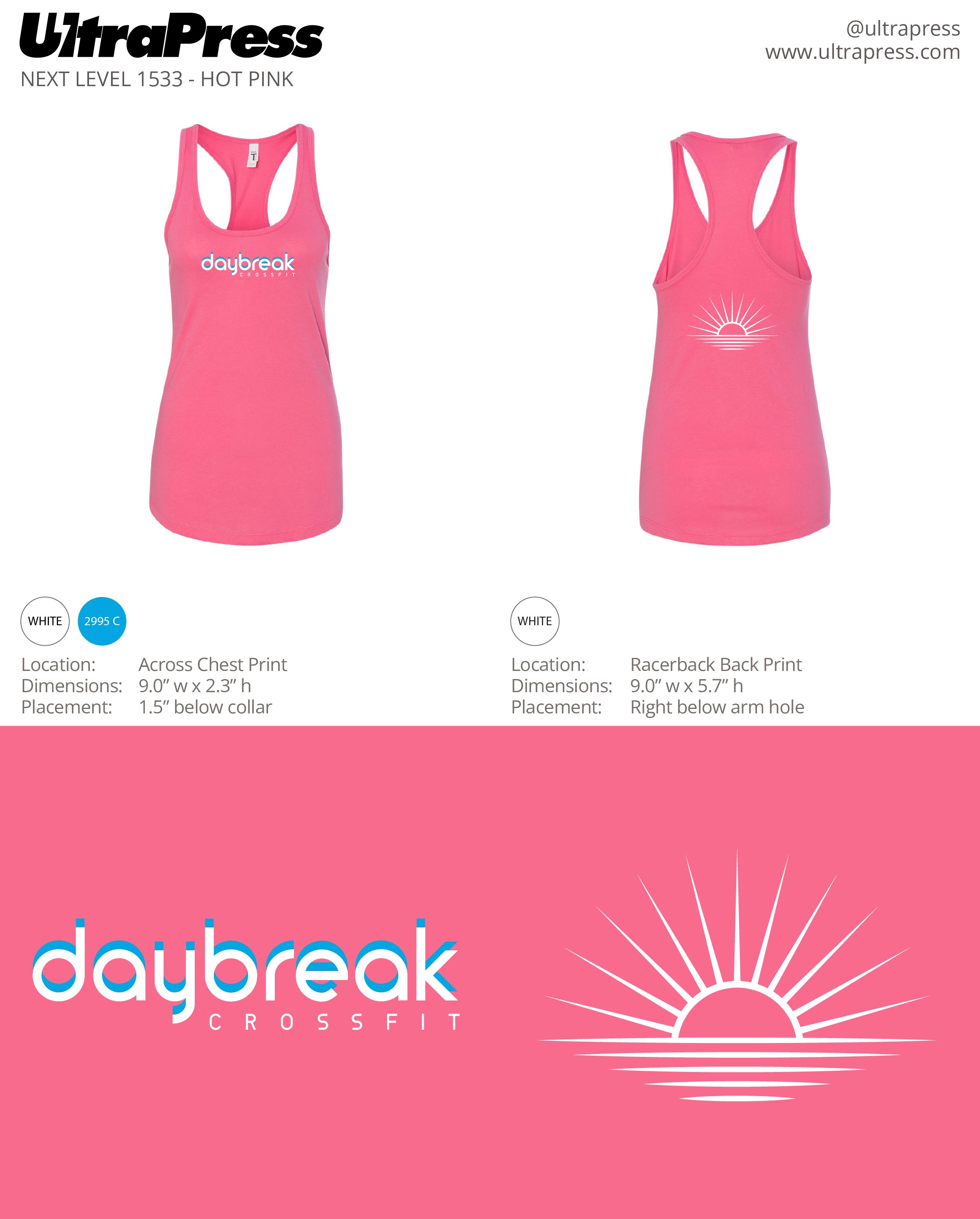 UP-SP-62871 CrossFit Daybreak Racertank 48 Min Qty (Bulk)