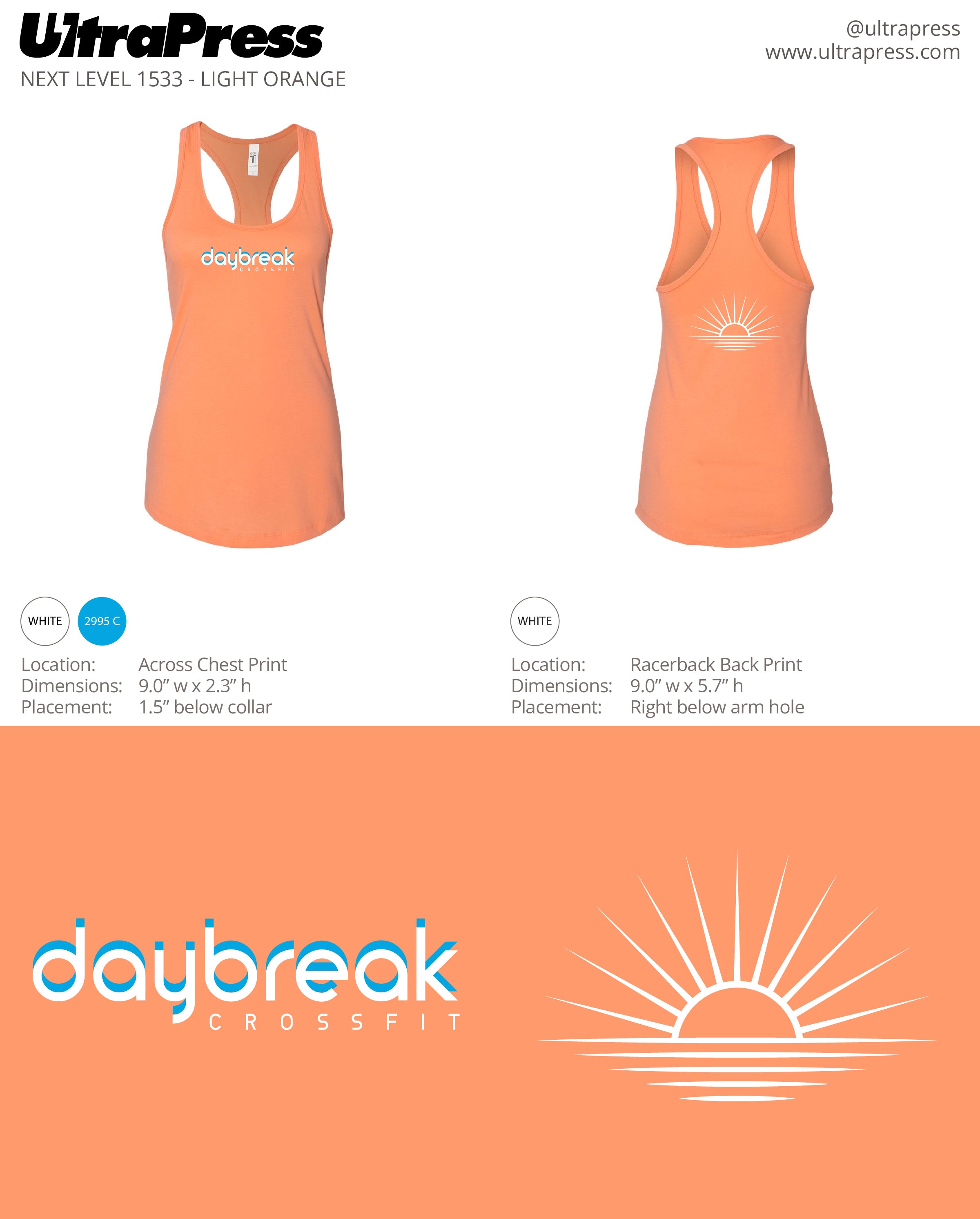 UP-SP-62871 CrossFit Daybreak Racertank 48 Min Qty (Bulk)