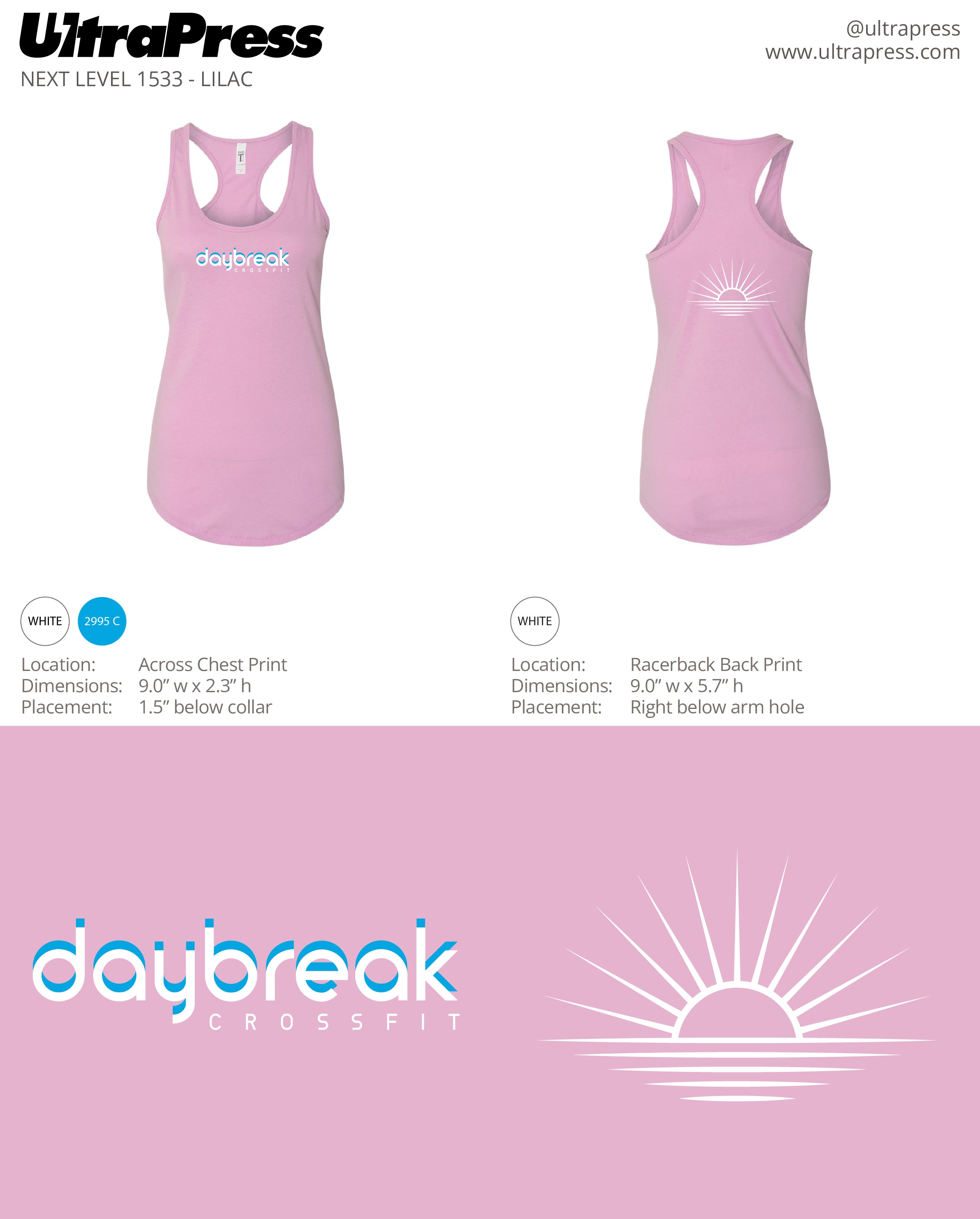 UP-SP-62871 CrossFit Daybreak Racertank 48 Min Qty (Bulk)