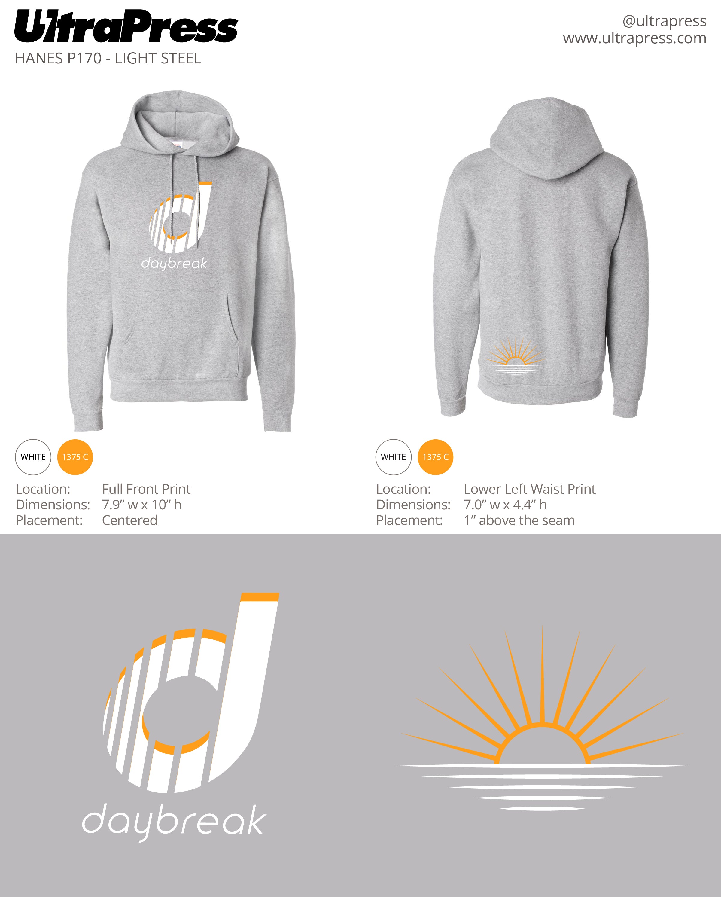 UP-SP-62872 CrossFit Daybreak Hoodies 24 Min Qty (Bulk)