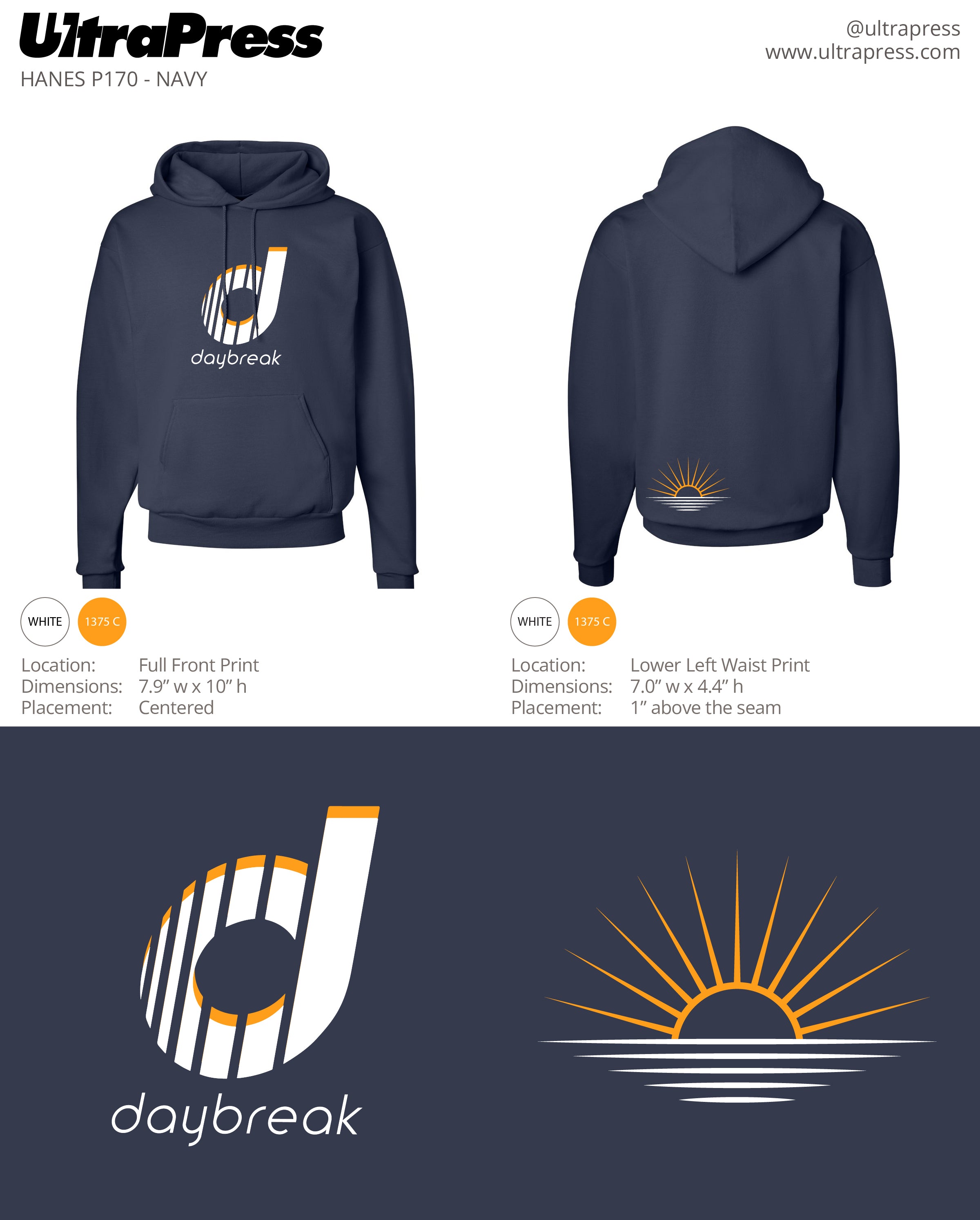 UP-SP-62872 CrossFit Daybreak Hoodies 24 Min Qty (Bulk)