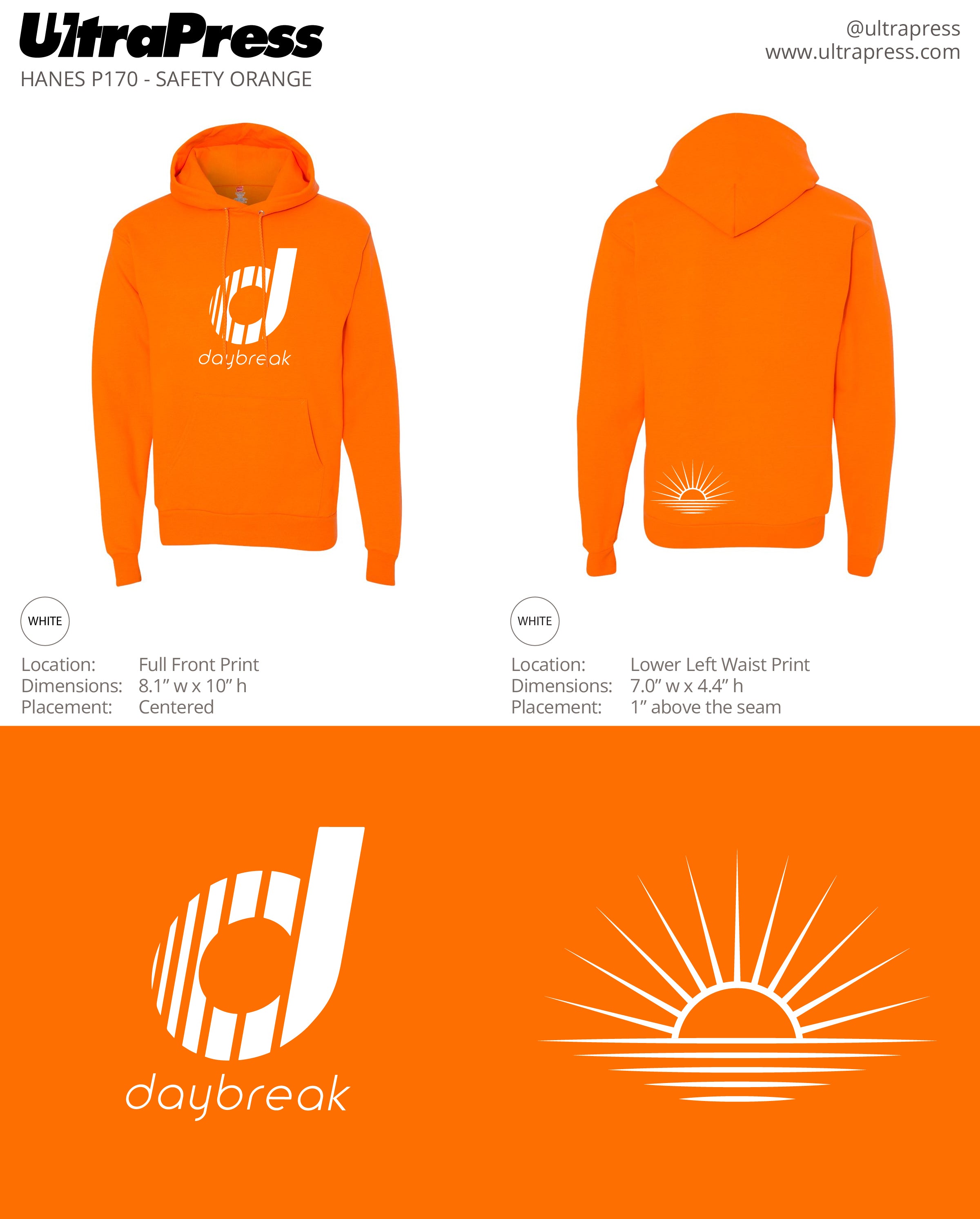 UP-SP-62873 CrossFit Daybreak Hoodies V2 24 Min Qty (Bulk)