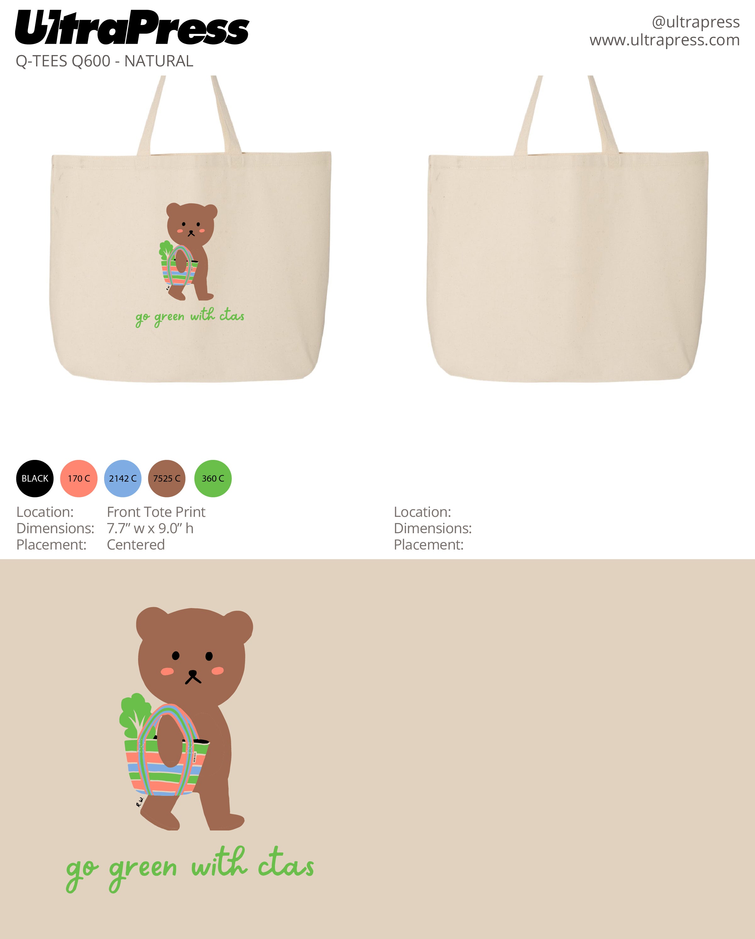 UP-SP-63006 CTAS Totebag 24 Min Qty (Bulk)