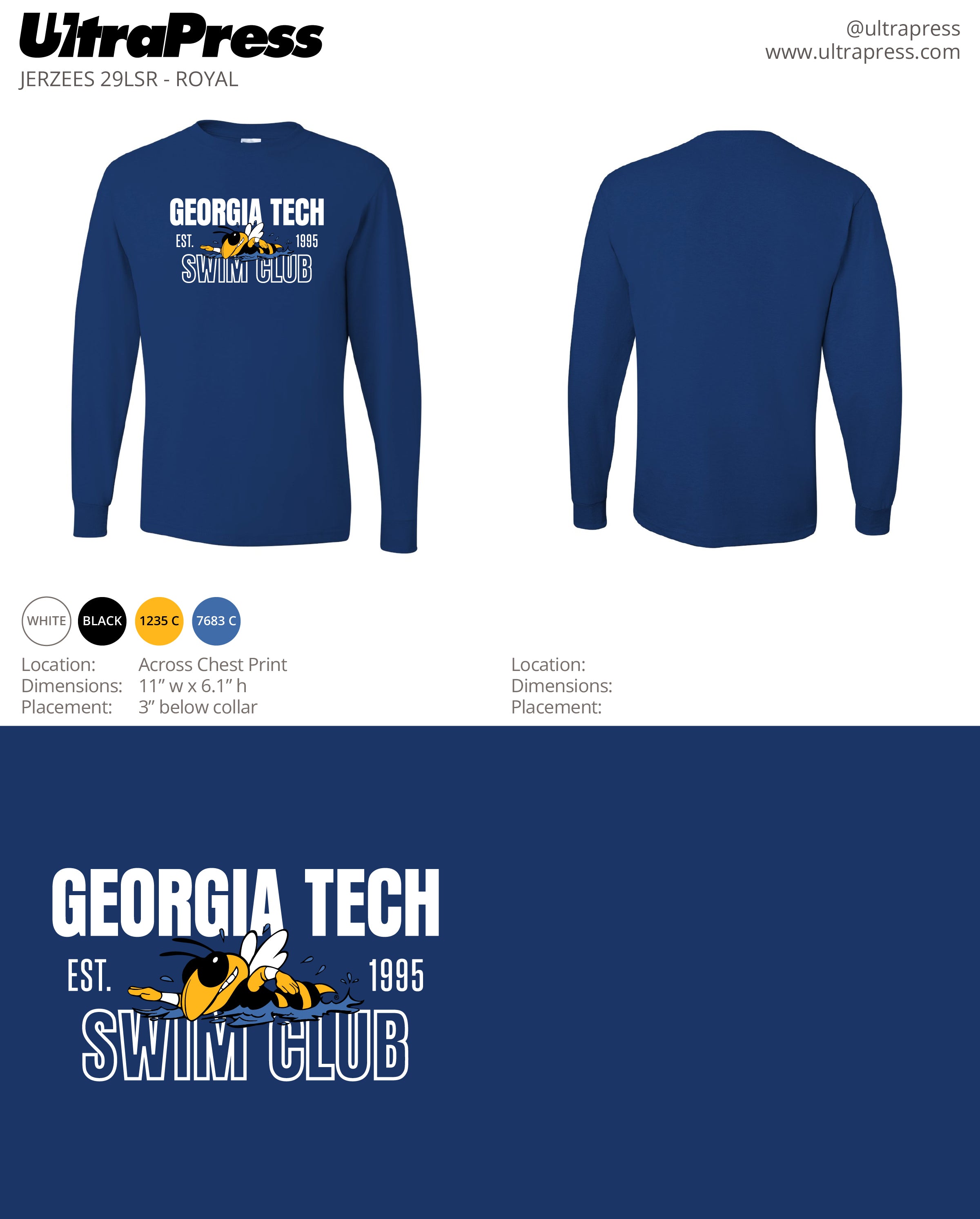 UP-SP-63039 Georgia Tech Swim Club 48 Min Qty (Bulk)