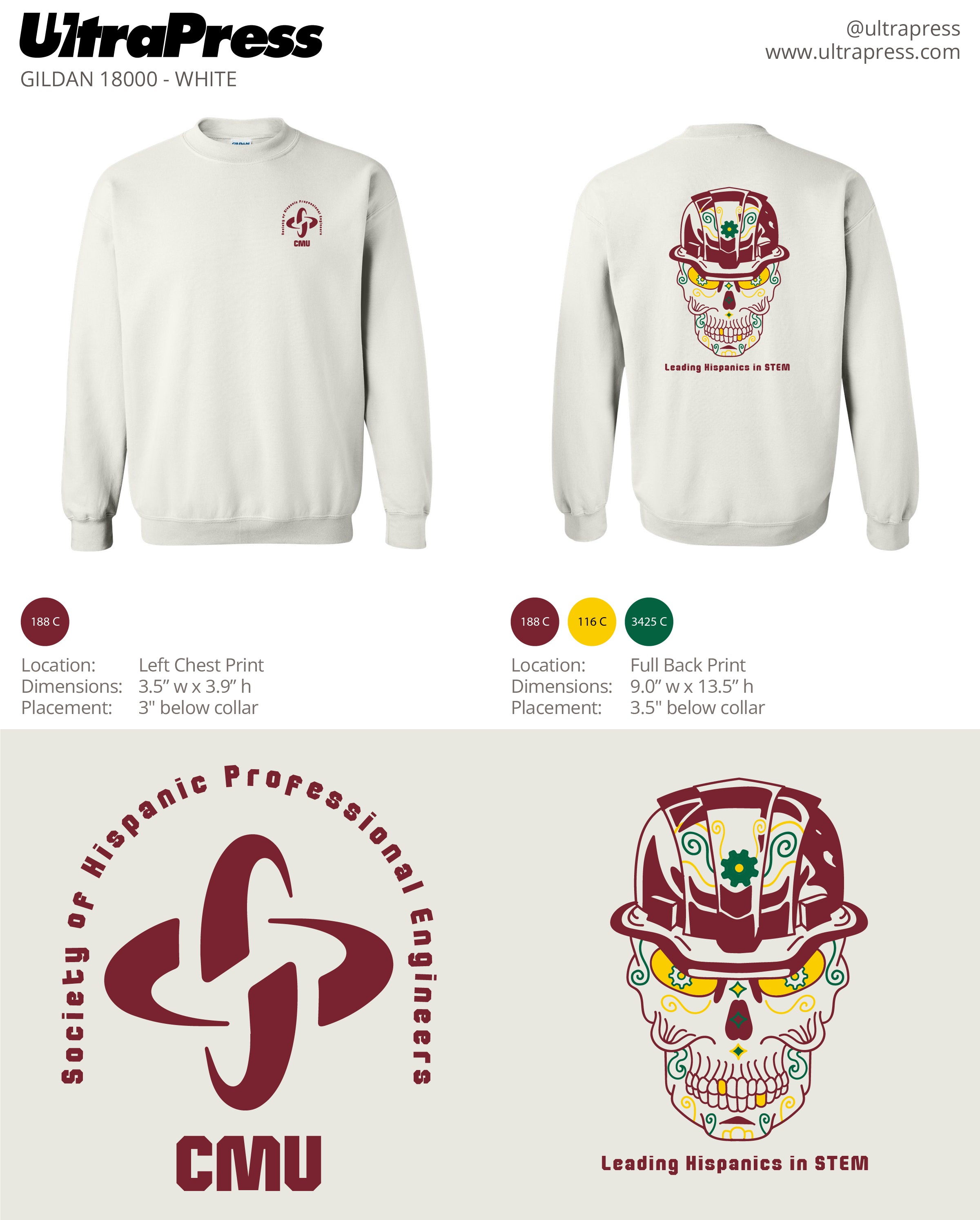 UP-SP-63375 CMU SHPE Skull Design 48 Min Qty (Bulk)