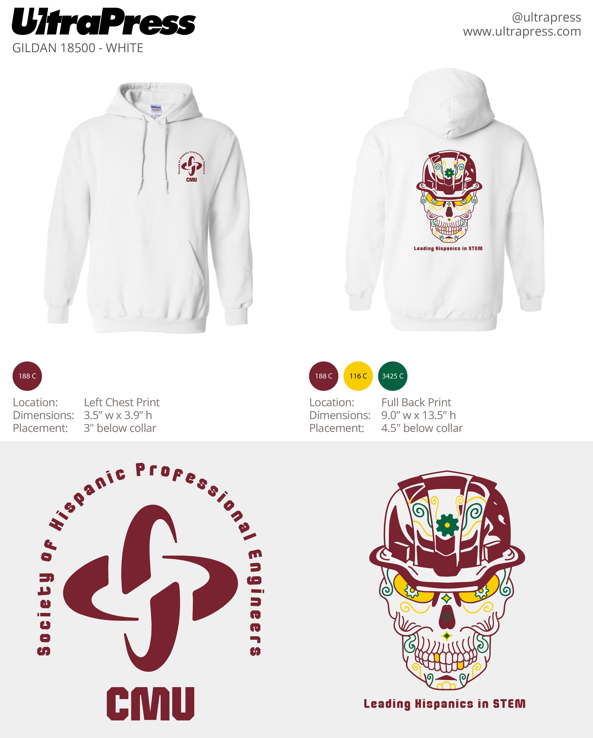 UP-SP-63375 CMU SHPE Skull Design 48 Min Qty (Bulk)