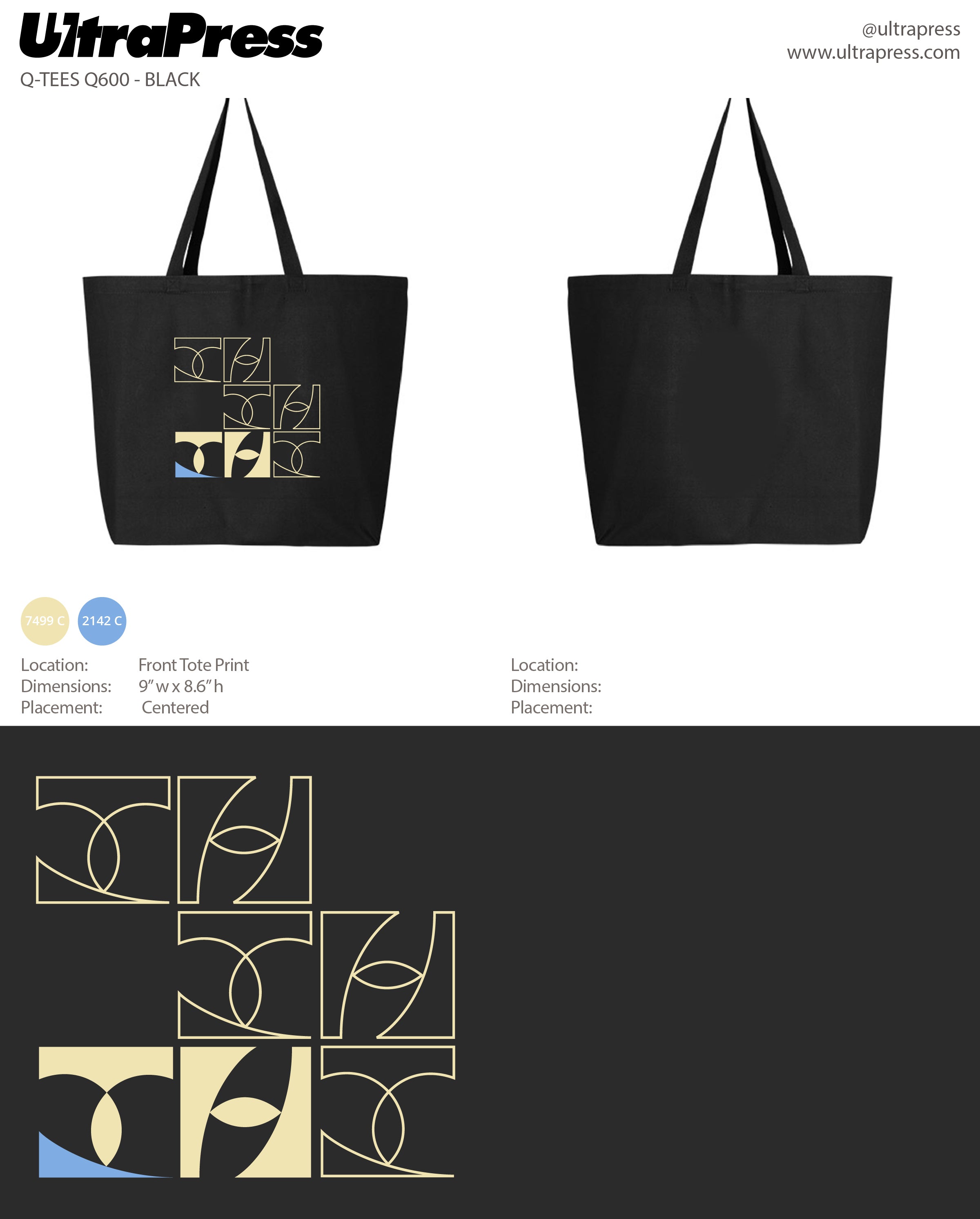 UP-SP-63404 Tartan Hacks 2023 Large Tote 50 Min Qty (Bulk)