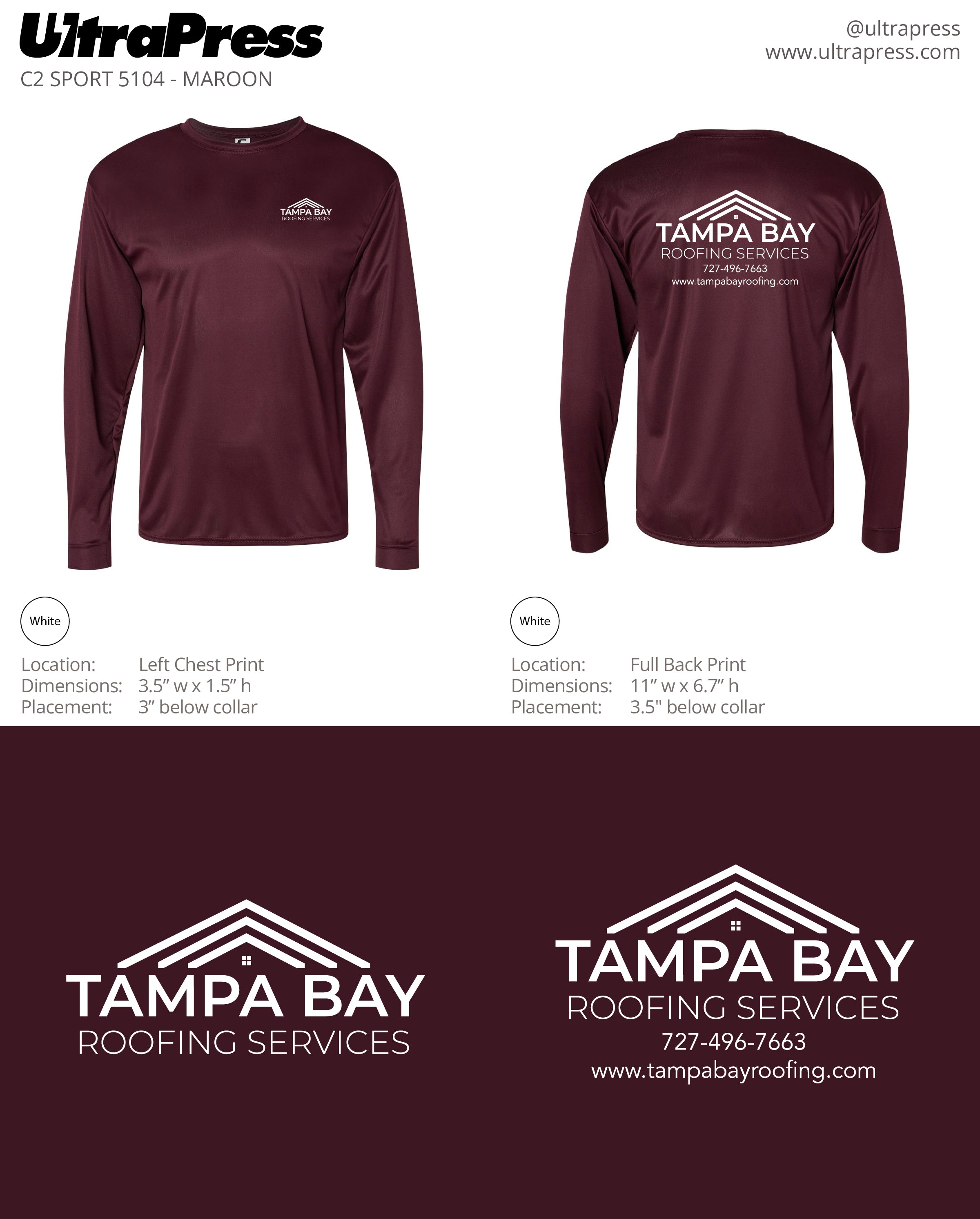 UP-SP-63598 Tampa Bay Roofing 2023 288 Min Qty (Bulk)