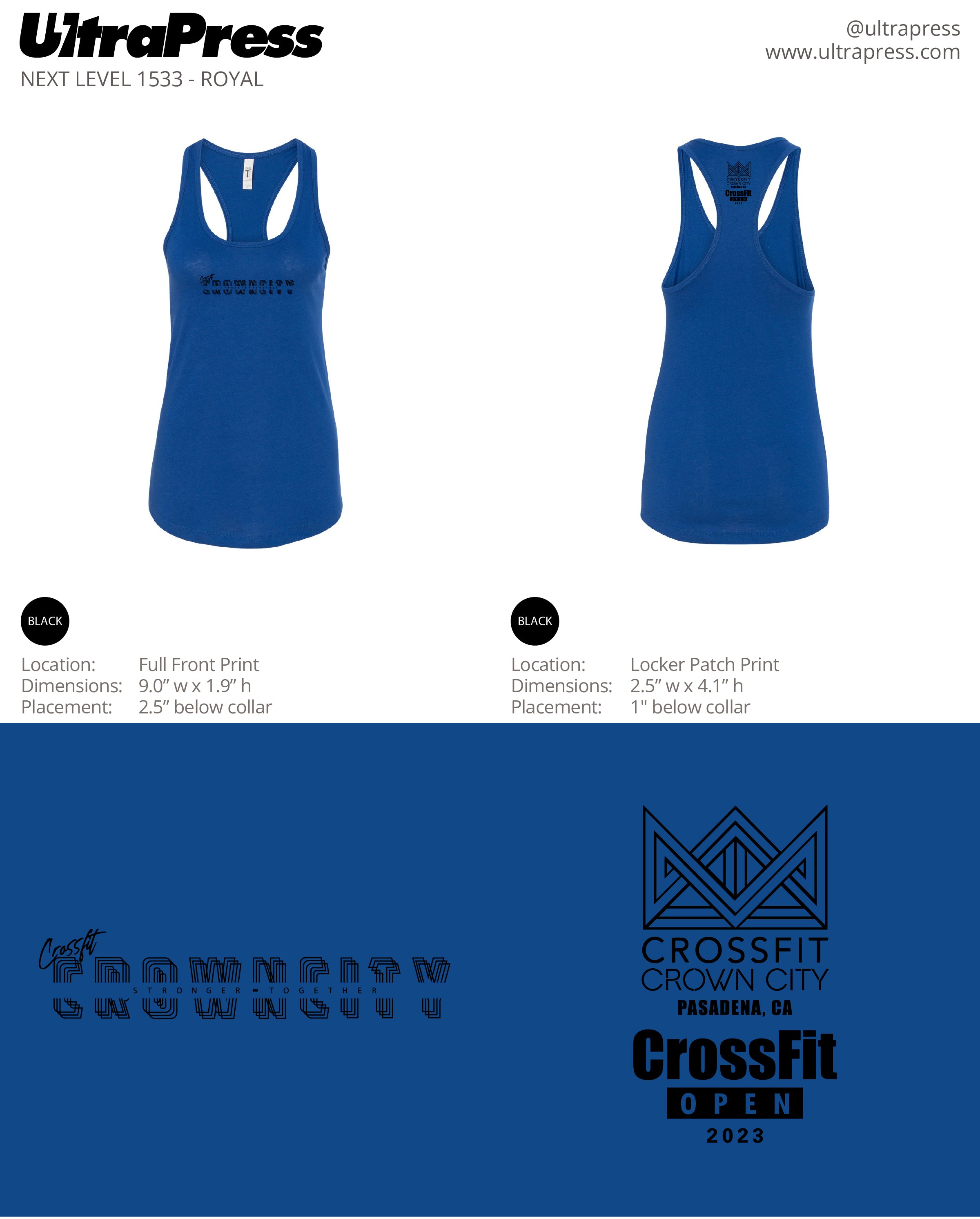 UP-SP-63622 Crossfit CrownCity 2023 48 Min Qty (Bulk)