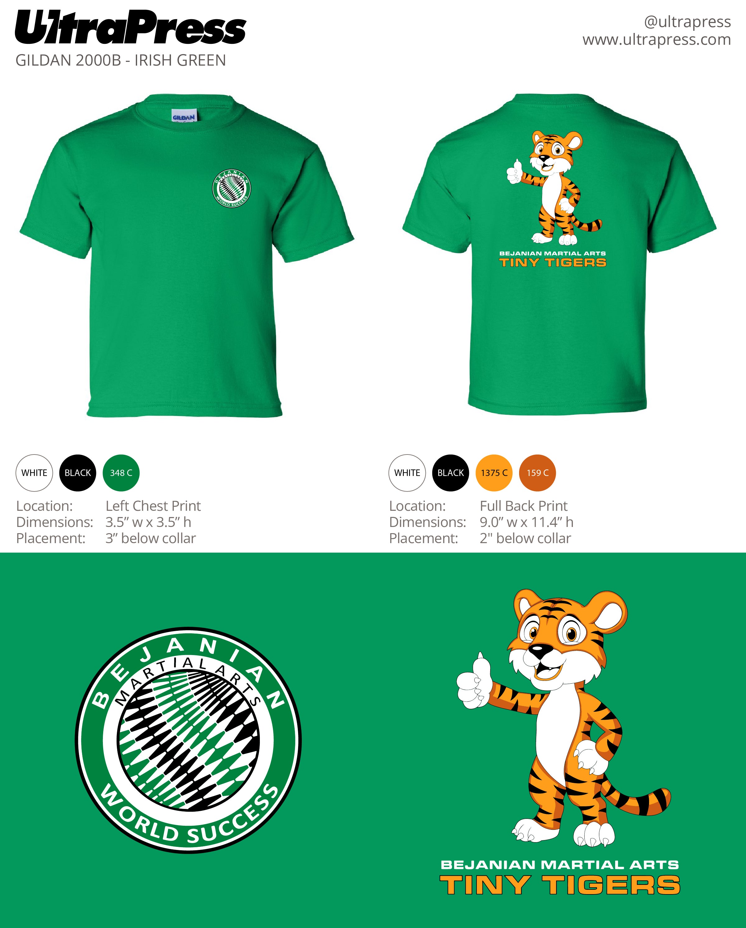 UP-SP-63765 Bejanian Martial Arts Tiny Tigers 72 Min Qty (Bulk)