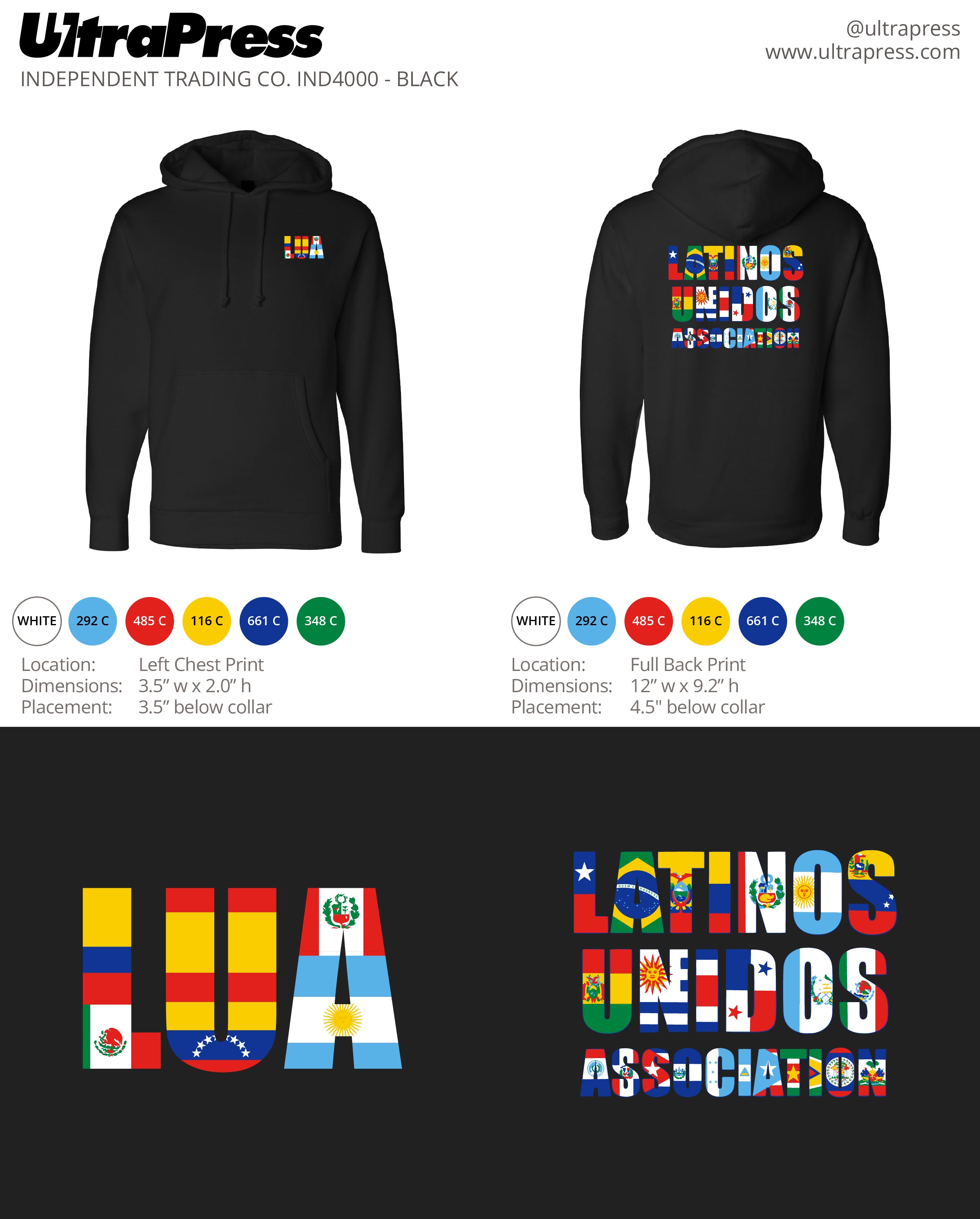 UP-SP-64150 LUA Hoodies 72 Min Qty (Bulk)