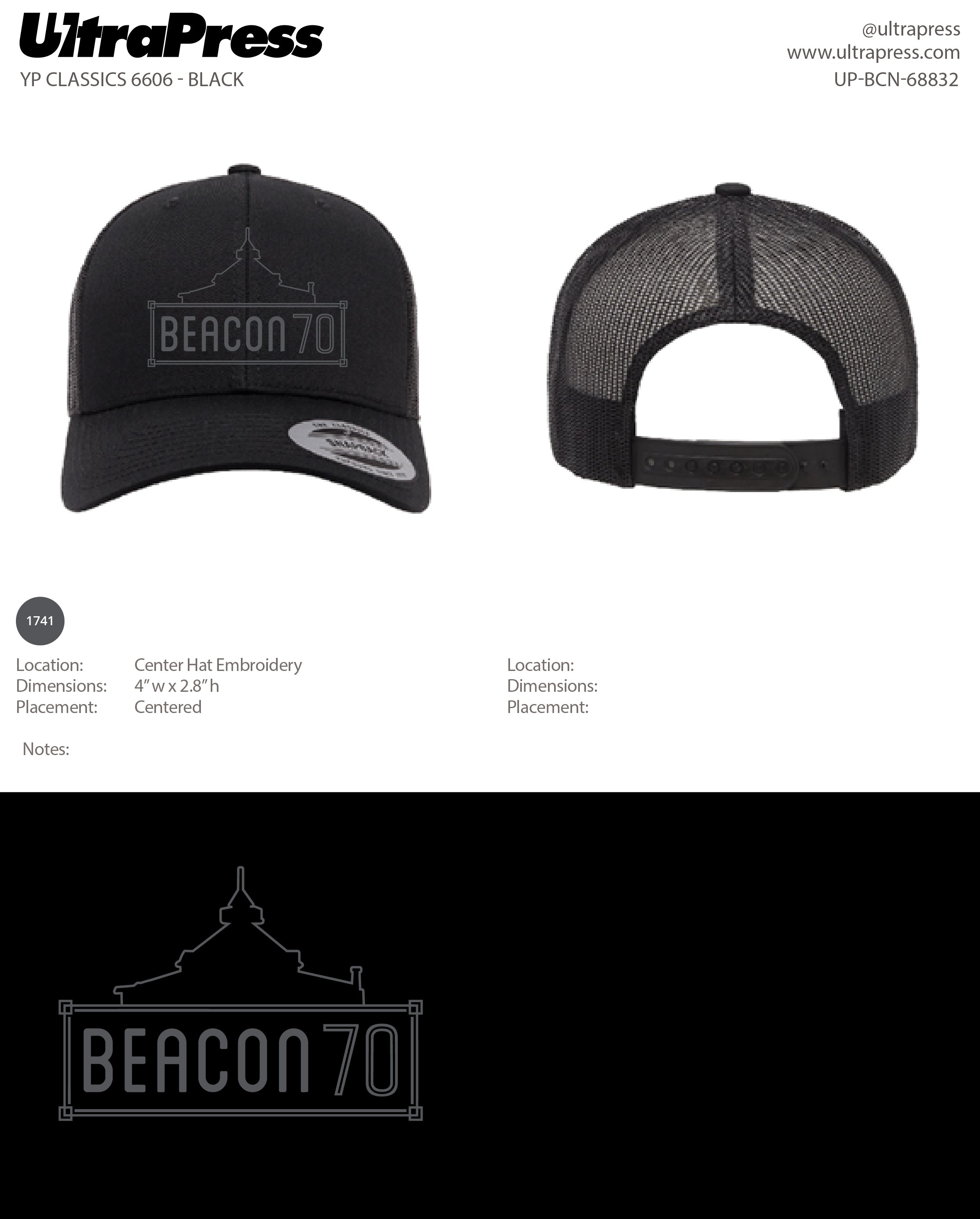 UP-BCN-68832 Beacon 70 Trucker Hats (Thread 1741) 100 Min Bulk