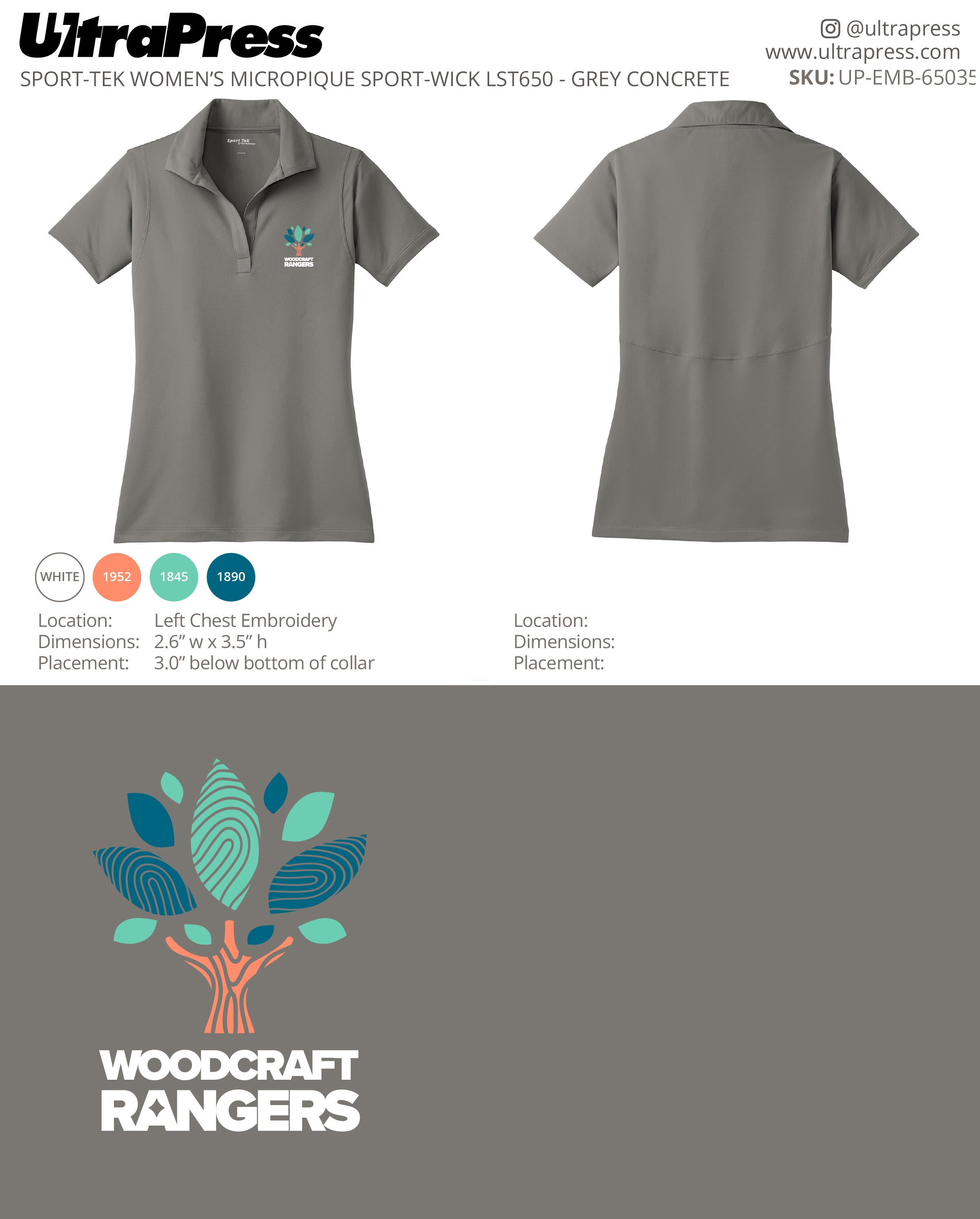 UP-EMB-65035 WOODCRAFT RANGER Polo 400 Min Qty (Bulk)