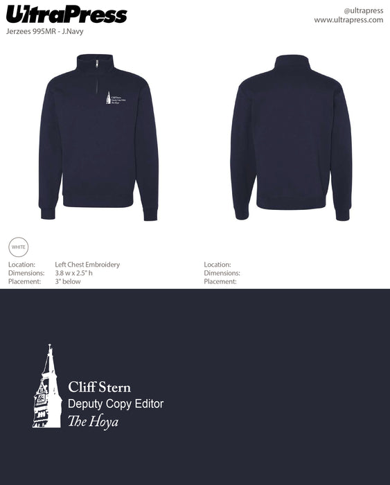 UP-EMB-65749 The Hoya Quarter Zip 2023 12 Min Qty (Bulk)