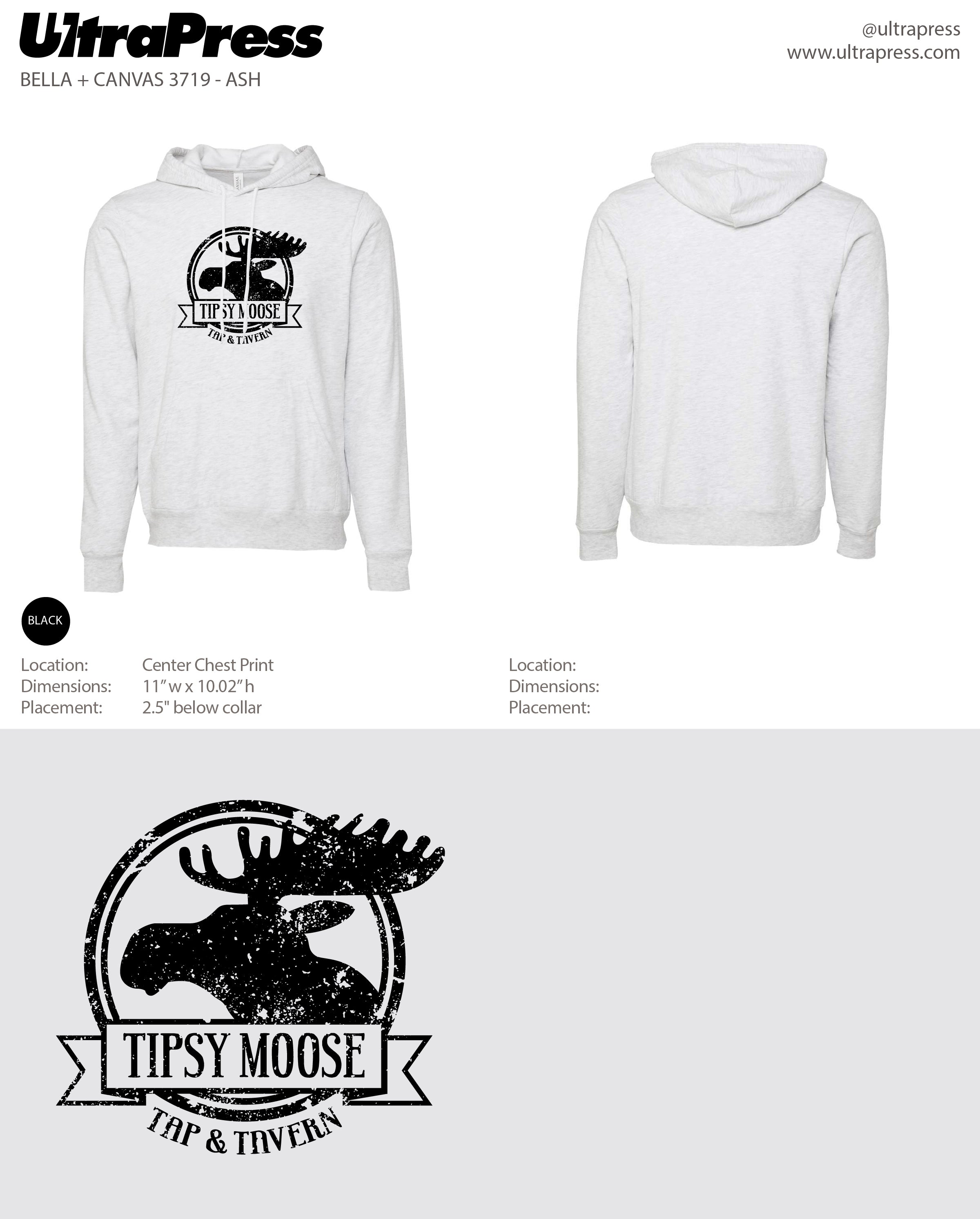 UP-SP-63204 Tipsy Moose Distressed Logo Hoodie 144 Min Qty (Bulk)