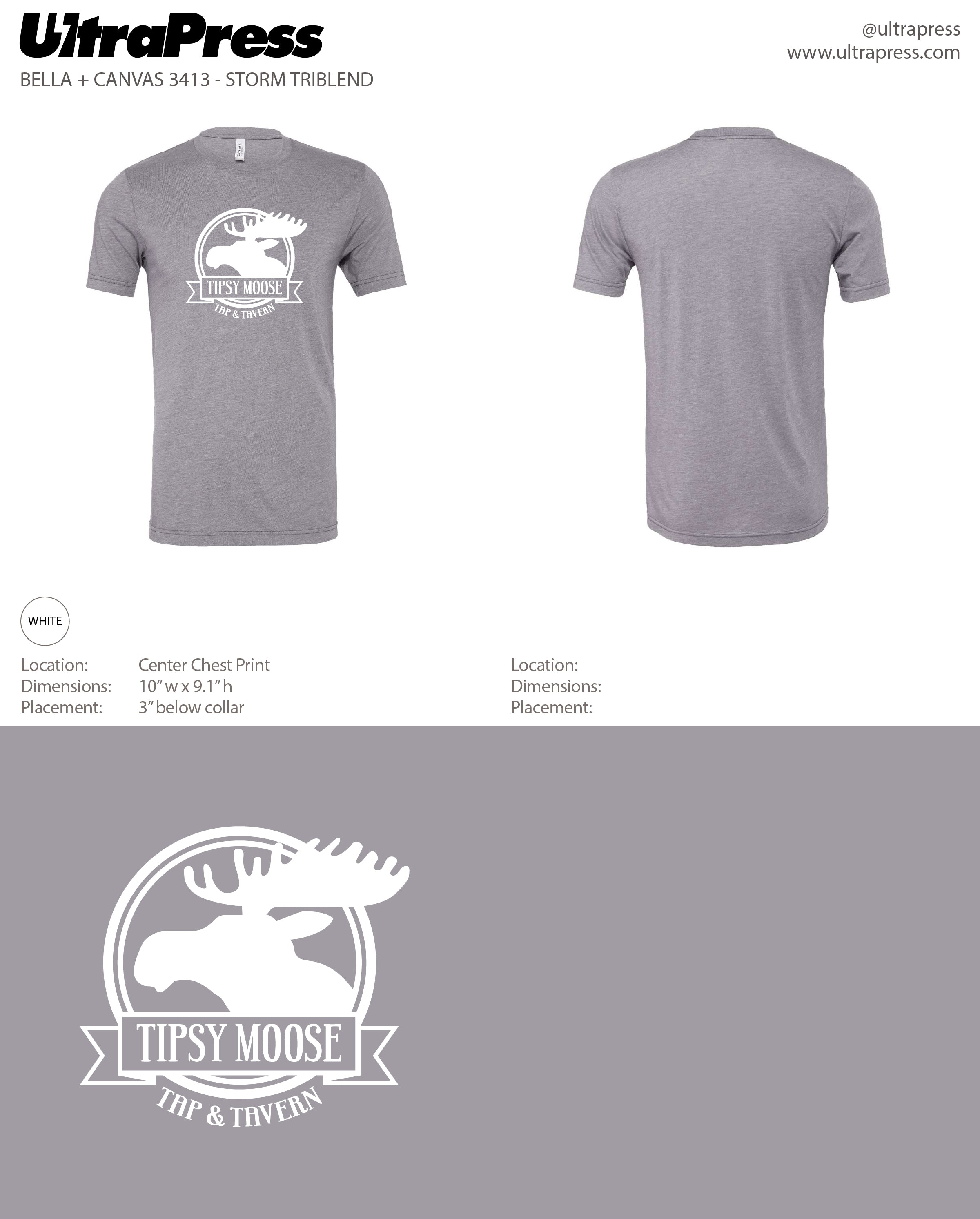 UP-SP-64009 Tipsy Moose Front Circle Logo 144 Min Qty (BULK)