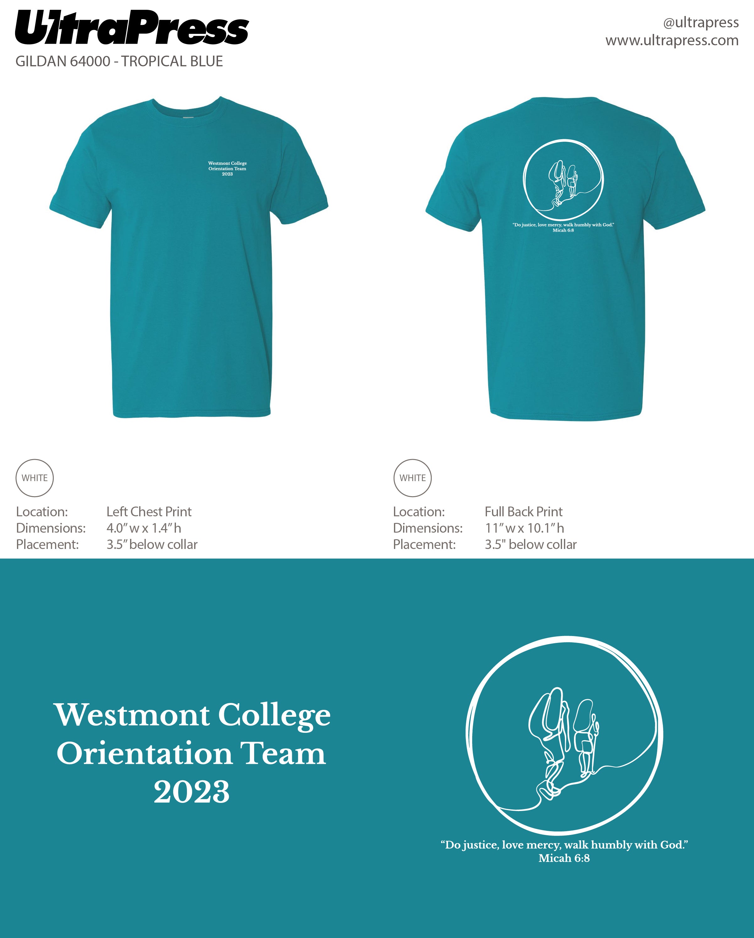 UP-SP-64432 Westmont Orientation Team 2023 48 Min Qty (Bulk)