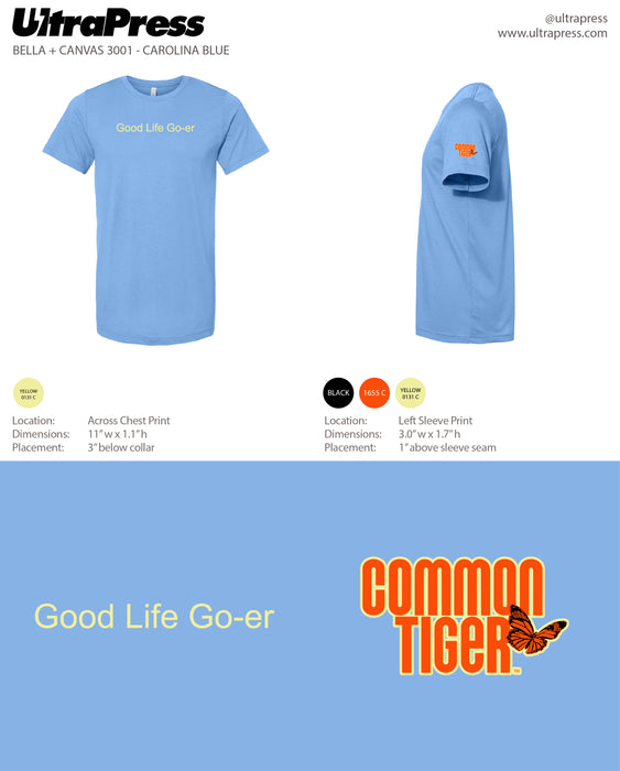 UP-SP-64485 Common Tigers Good Life Go-er Tees 48 Min Qty (Bulk)