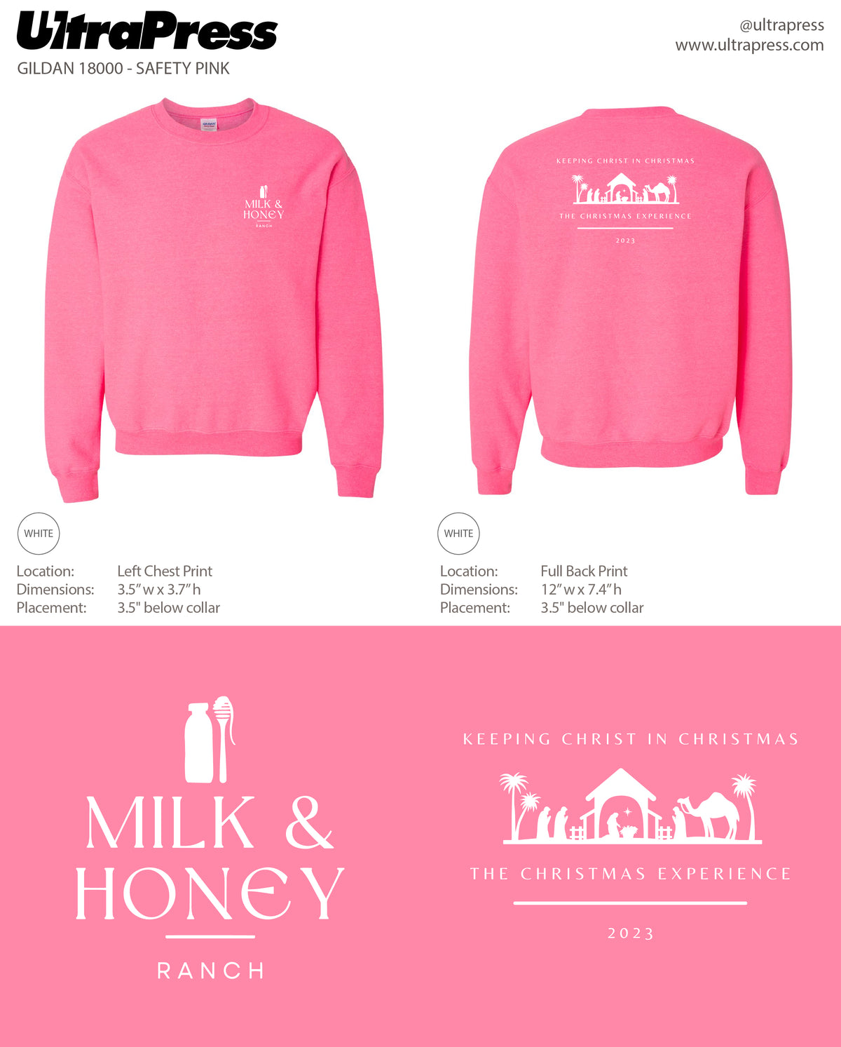 UPSP65872 Milk & Honey Christmas 2023 White ink 24 MIN QTY (Bulk