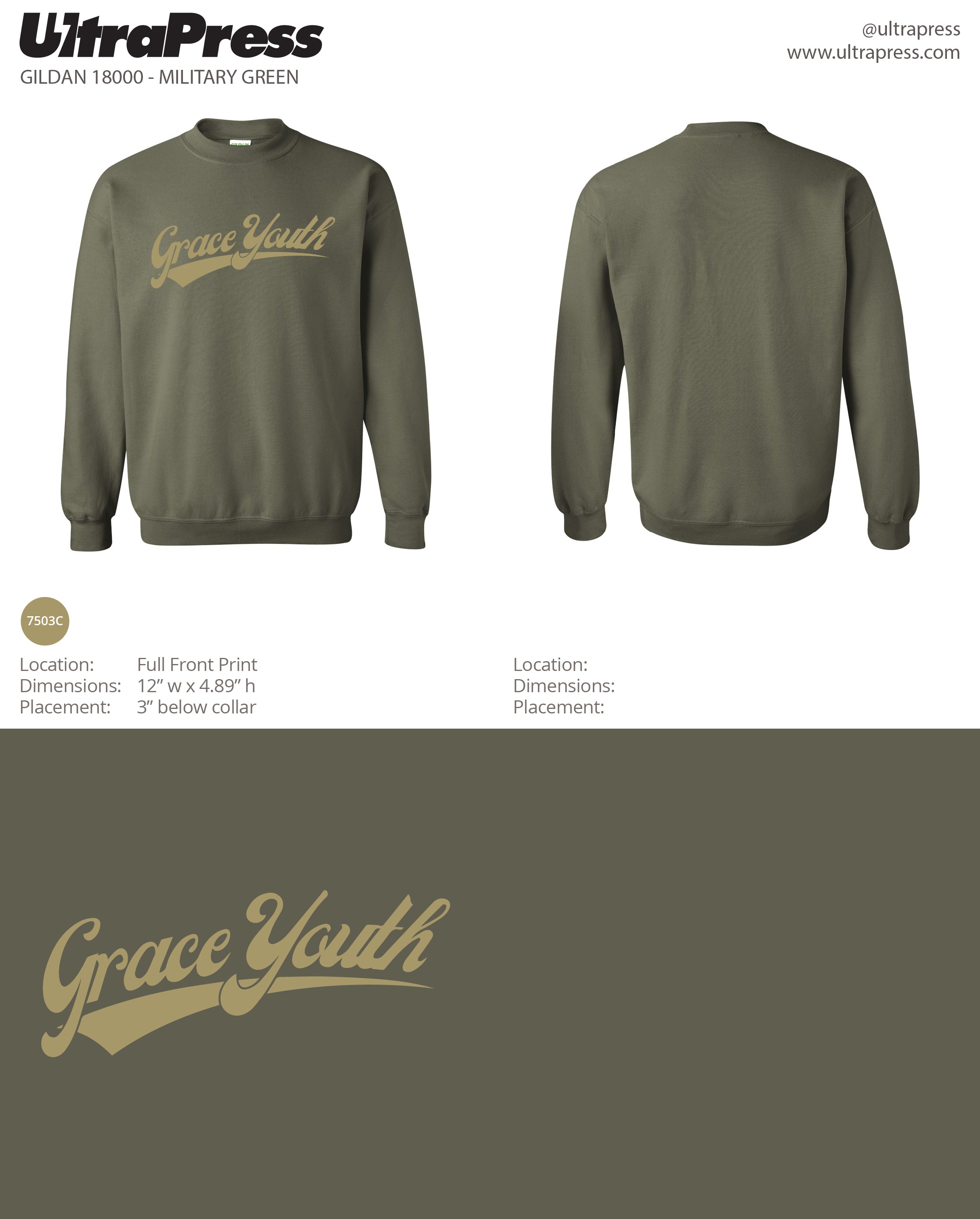 UP-SP-66770 Grace Youth Crewneck 2024 48 Min Qty (BULK)