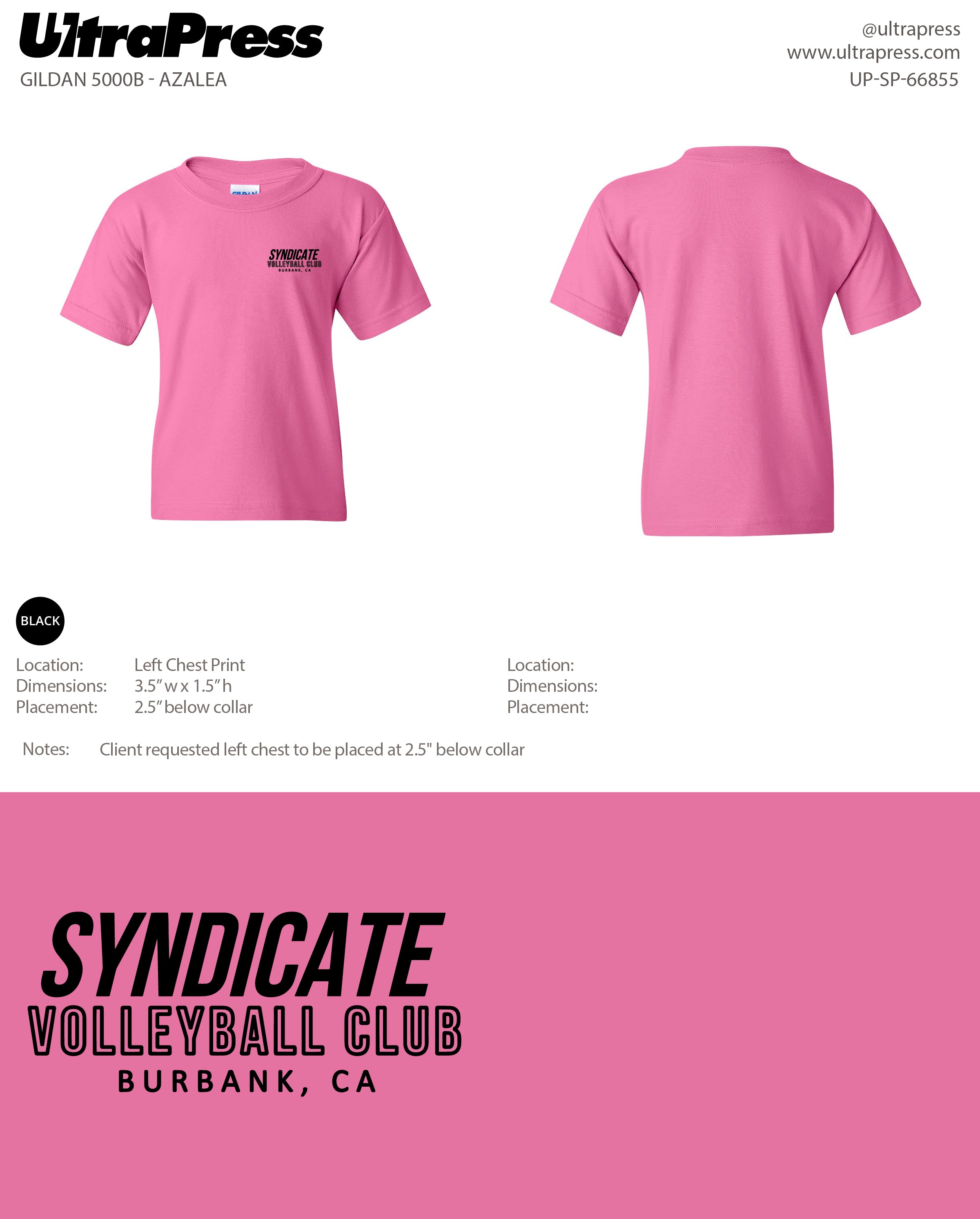 UP-SP-66855 Syndicate Volleyball Club - Michael James 72 Min Qty (Bulk)
