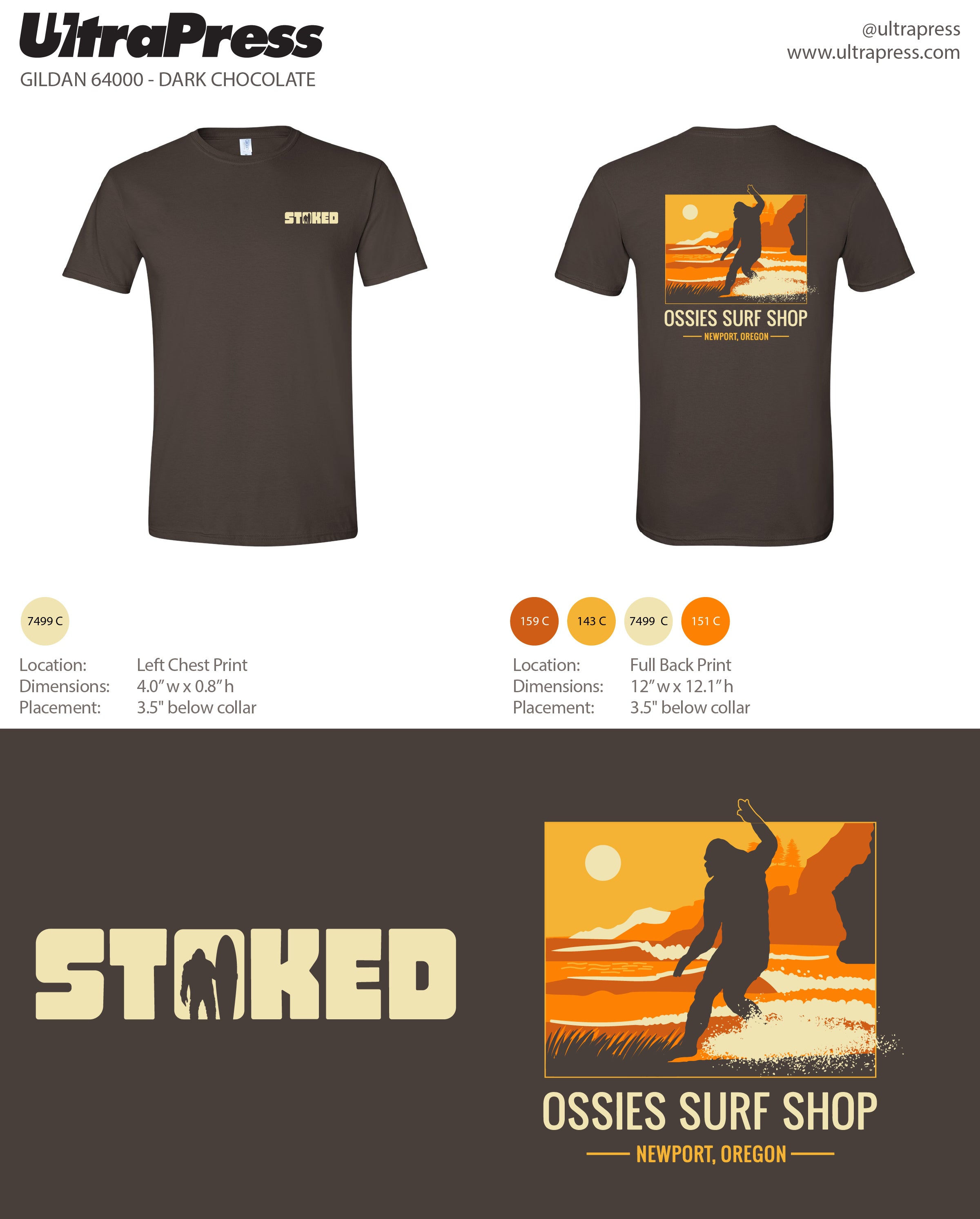 UP-SP-67045 Ossies Surf Shop Gorilla Sunset Surfing - Daniel Hasselschwert 100 Min Qty (Bulk)