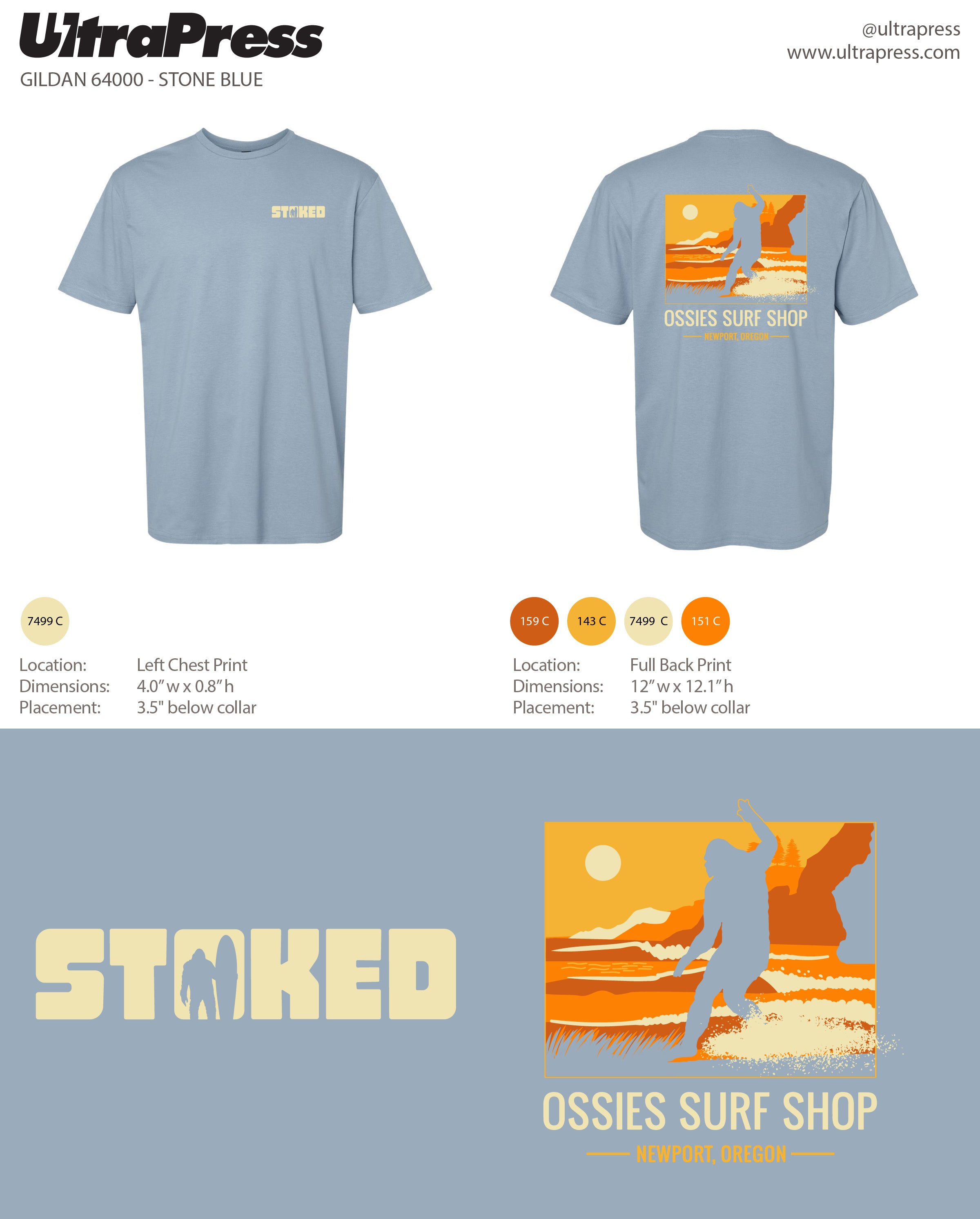 UP-SP-67045 Ossies Surf Shop Gorilla Sunset Surfing - Daniel Hasselschwert 100 Min Qty (Bulk)