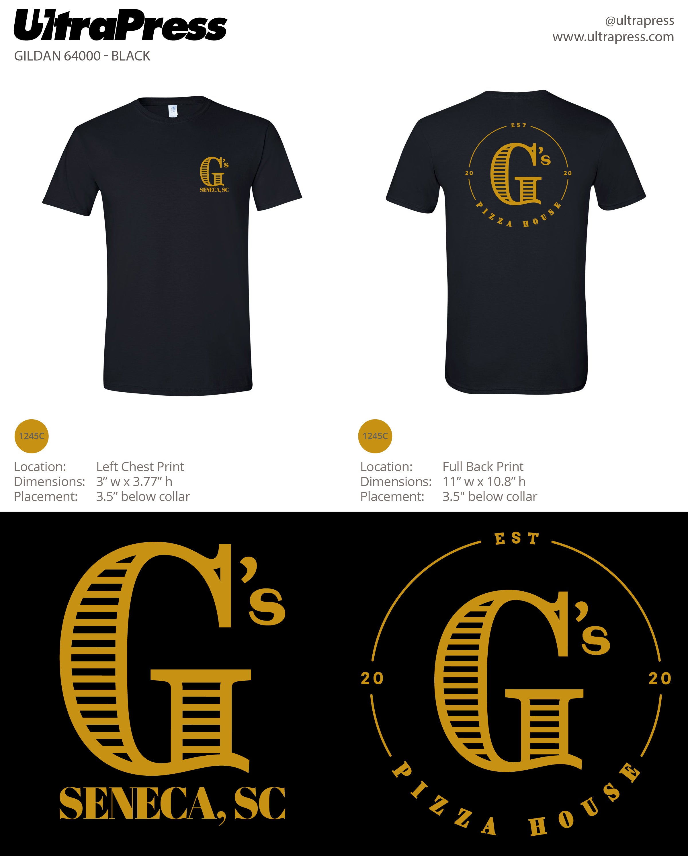 UP-SP-67433 Gs Pizza House - Kenneth Myers - 100 Min Qty (BULK)