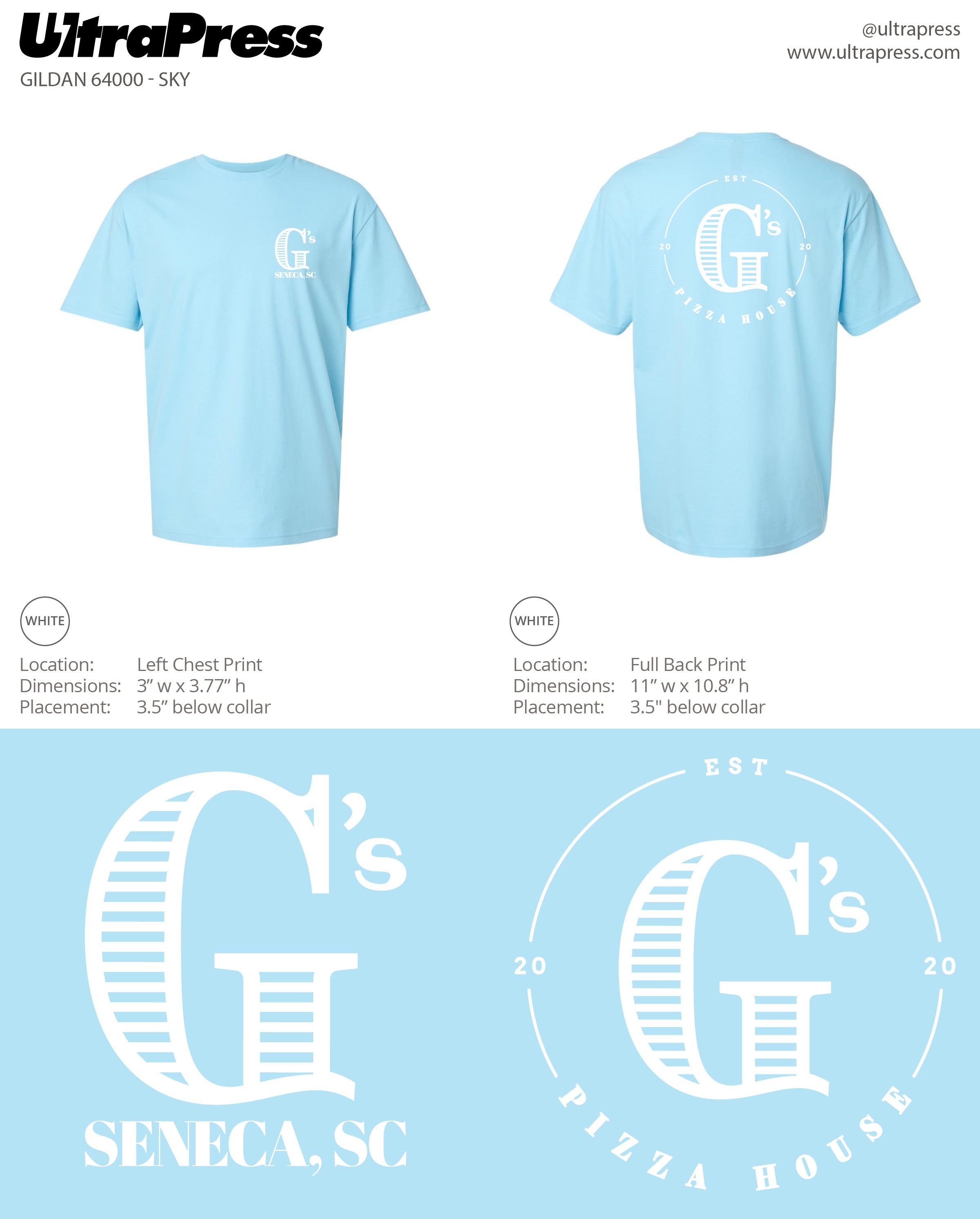 UP-SP-67433 Gs Pizza House - Kenneth Myers - 100 Min Qty (BULK)