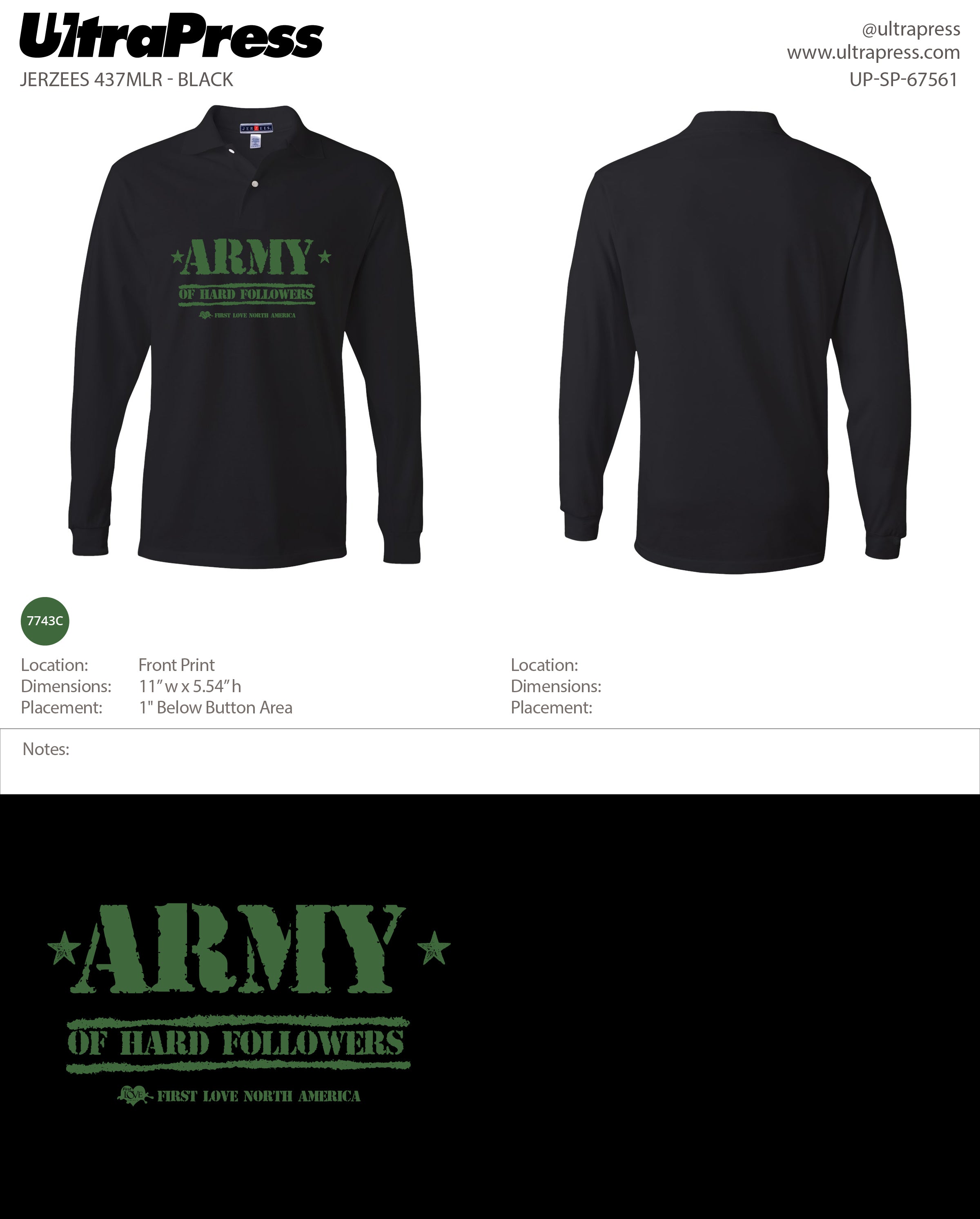 UP-SP-67561 Lighthouse International - Army - 72 Min Qty (BULK)