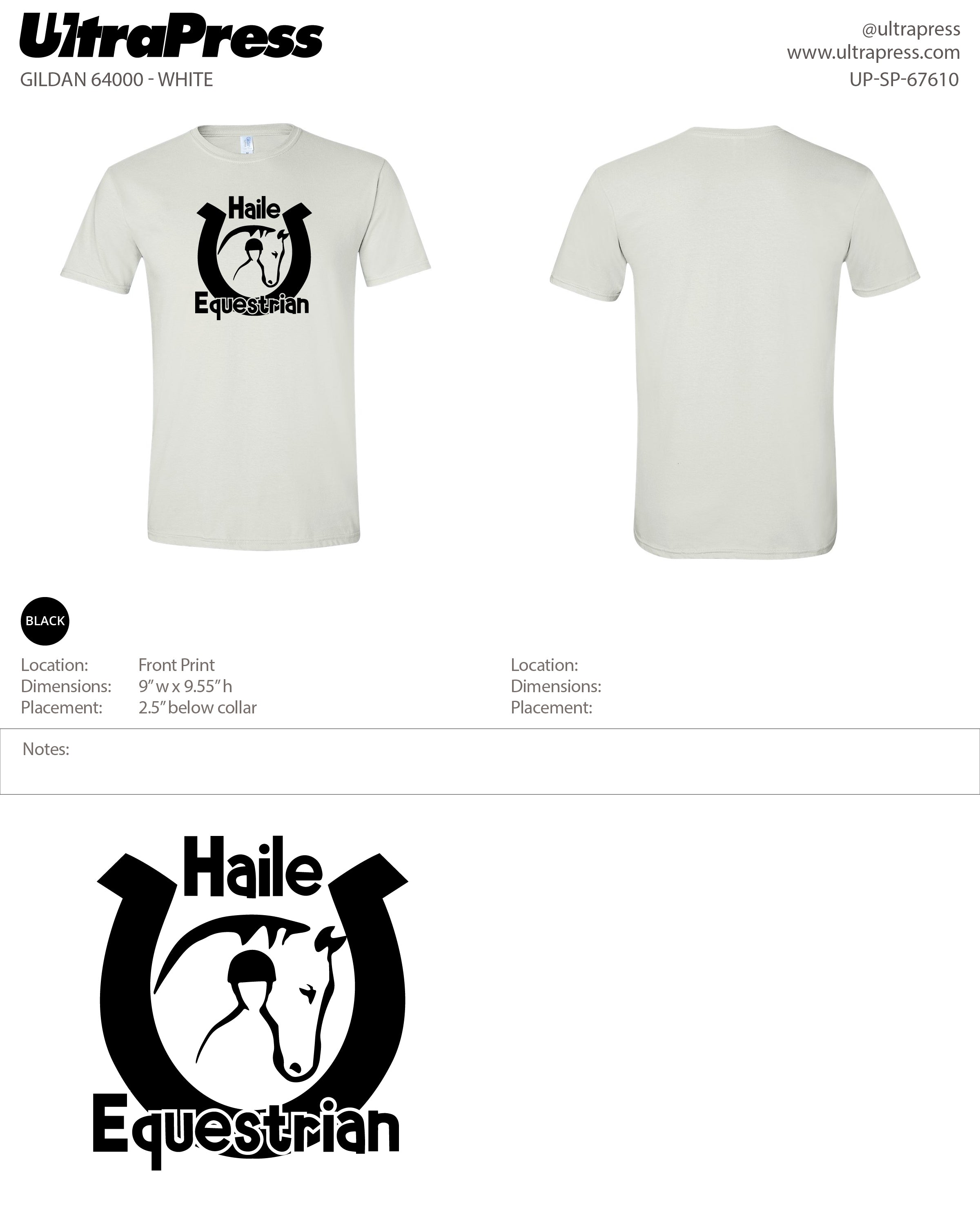 UP-SP-67610 Haile Equestrian - Regina Esterman 100 Min Qty (Bulk)