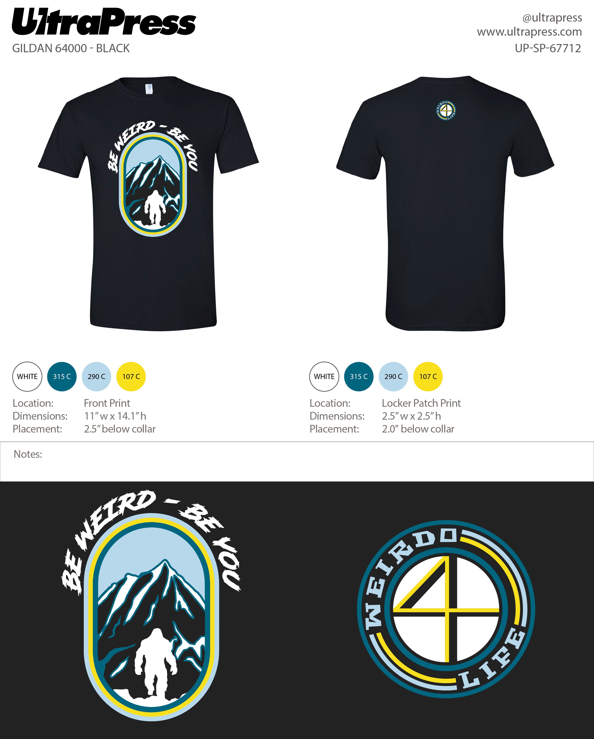 UP-SP-67712 Be Weird Be You Mountain - Pouya Torabi 100 Min Qty (Bulk)