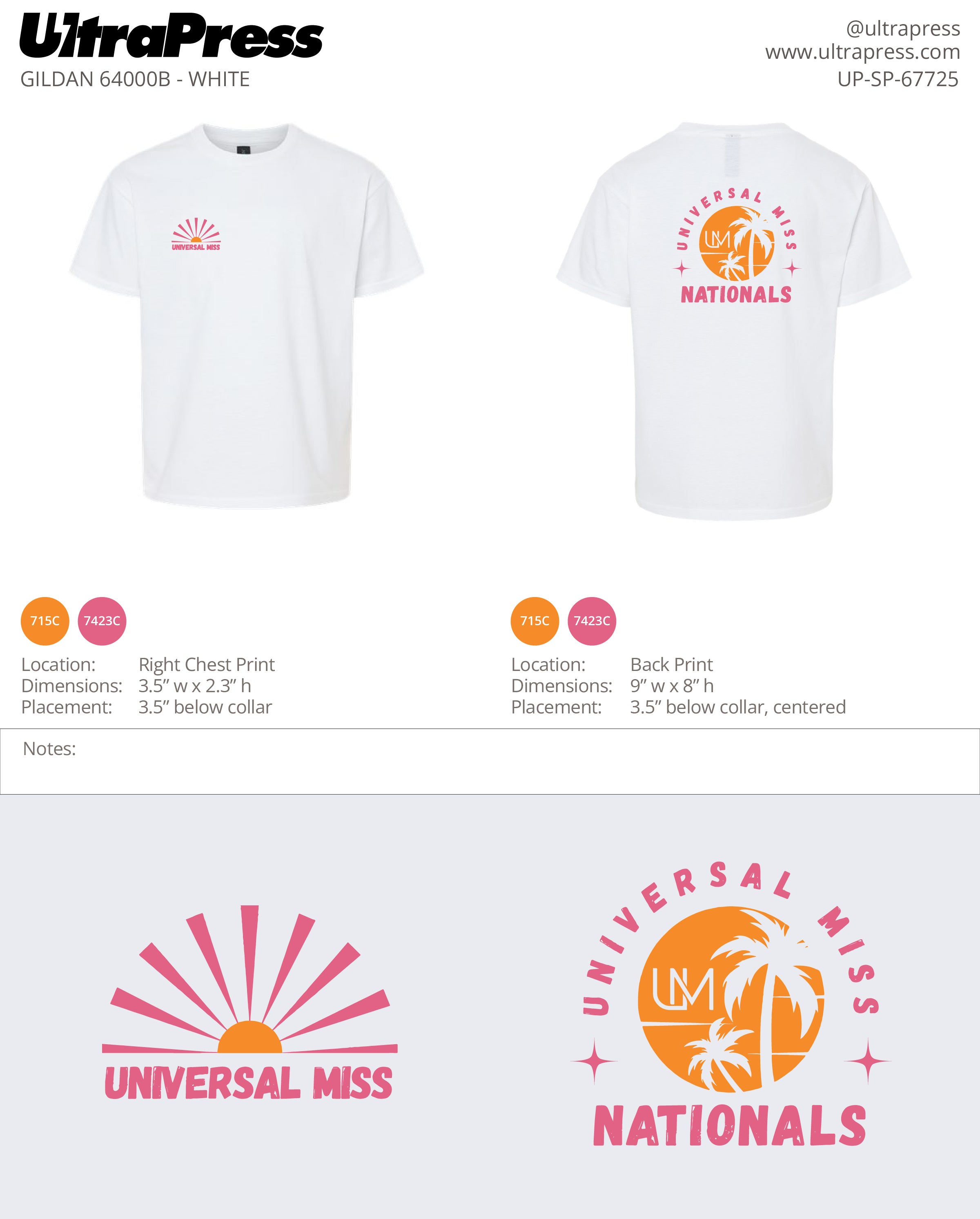 UP-SP-67725 Universal Miss Nationals Youth - Tiffany Chandler-Didier 50 Min Qty (Bulk)