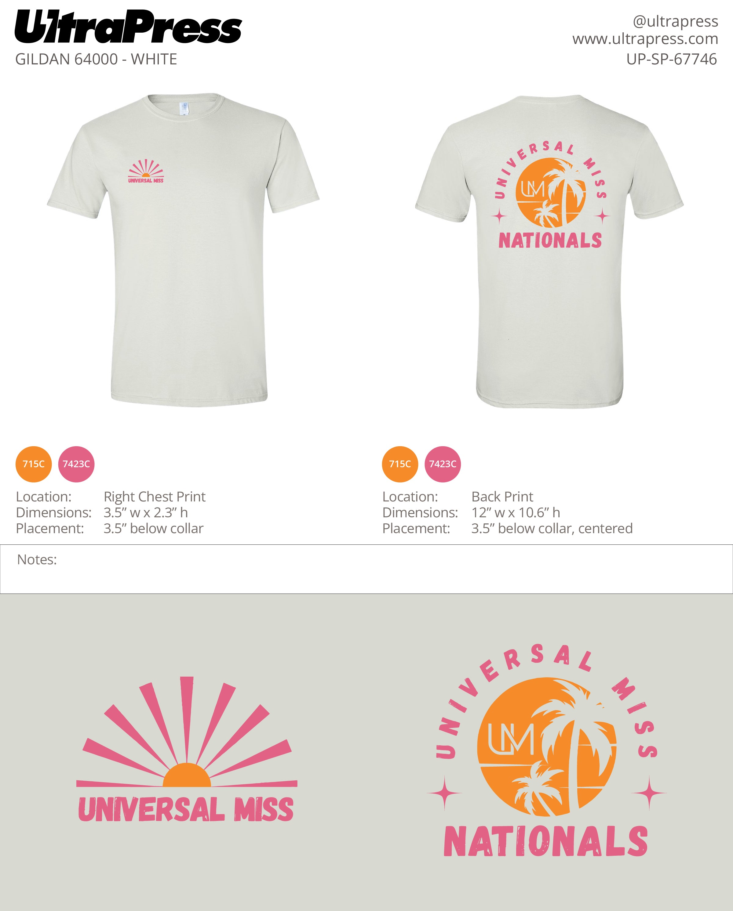 UP-SP-67746 Universal Miss Nationals Adult - Tiffany Chandler-Didier 50 Min Qty (Bulk)