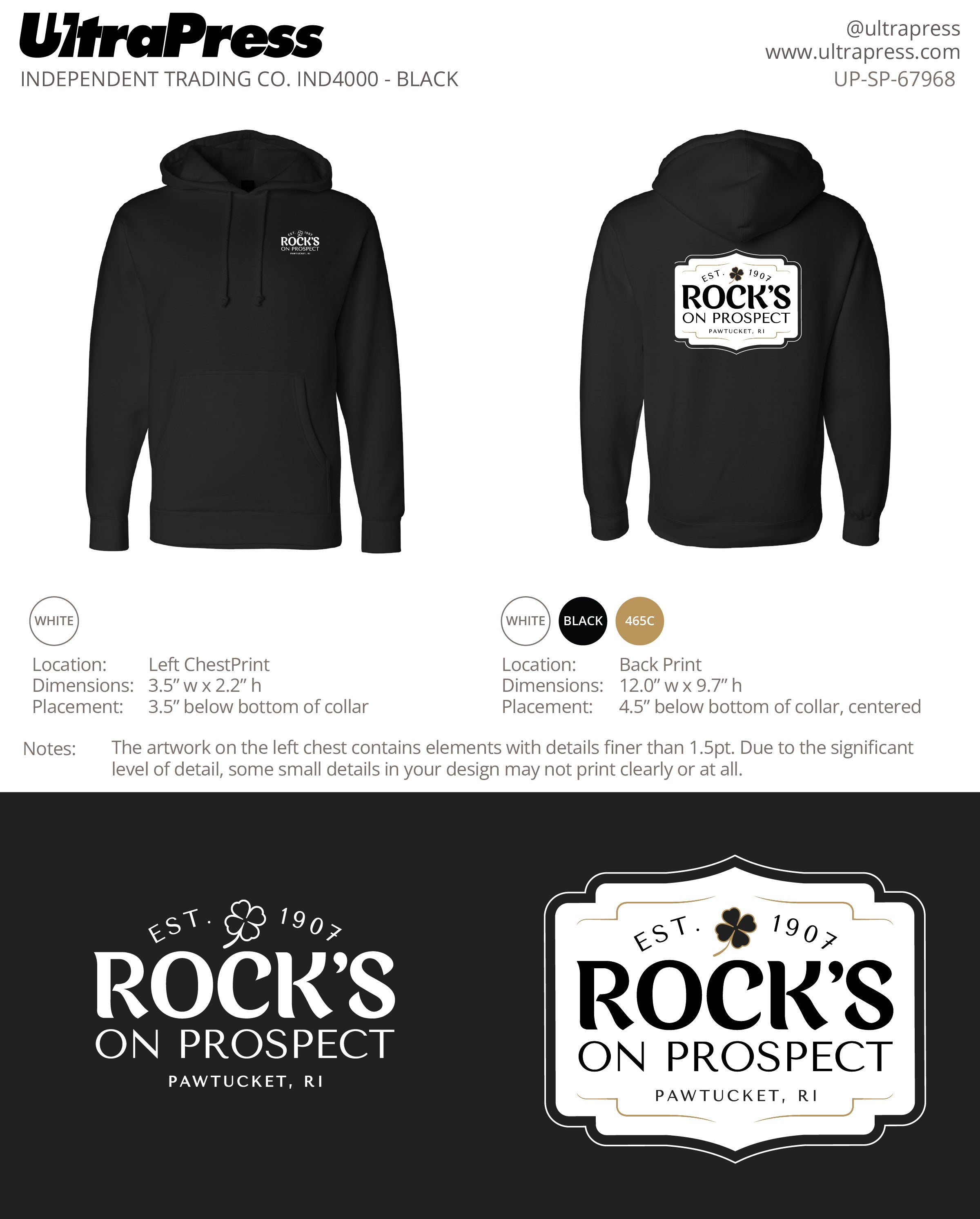 UP-SP-67968 - Paul Cabana Hoodie 24 Min Qty (Bulk)