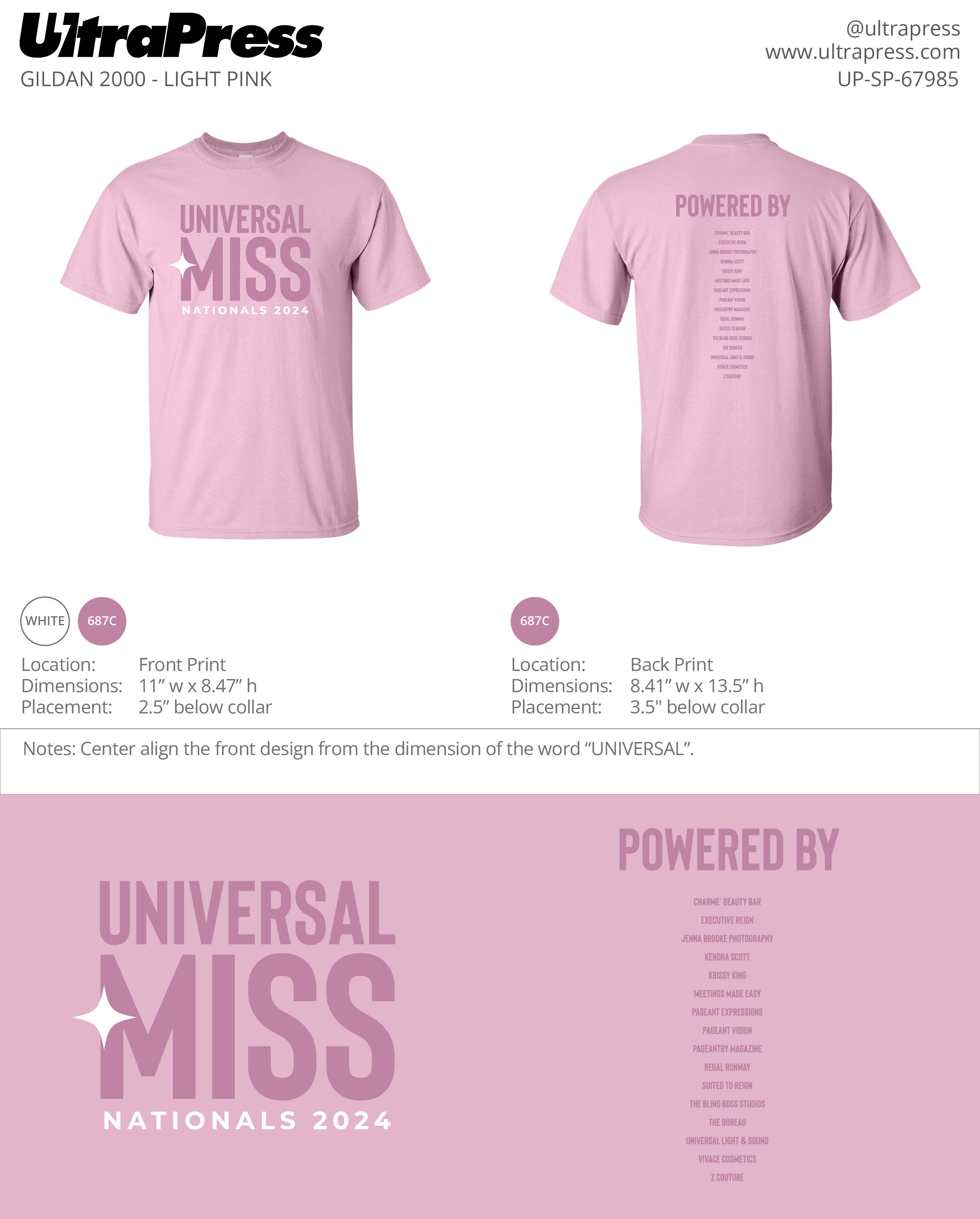 UP-SP-67985 Universal Miss Nationals 2024 Adult - Tiffany Chandler-Didier 100 Min Qty (Bulk)