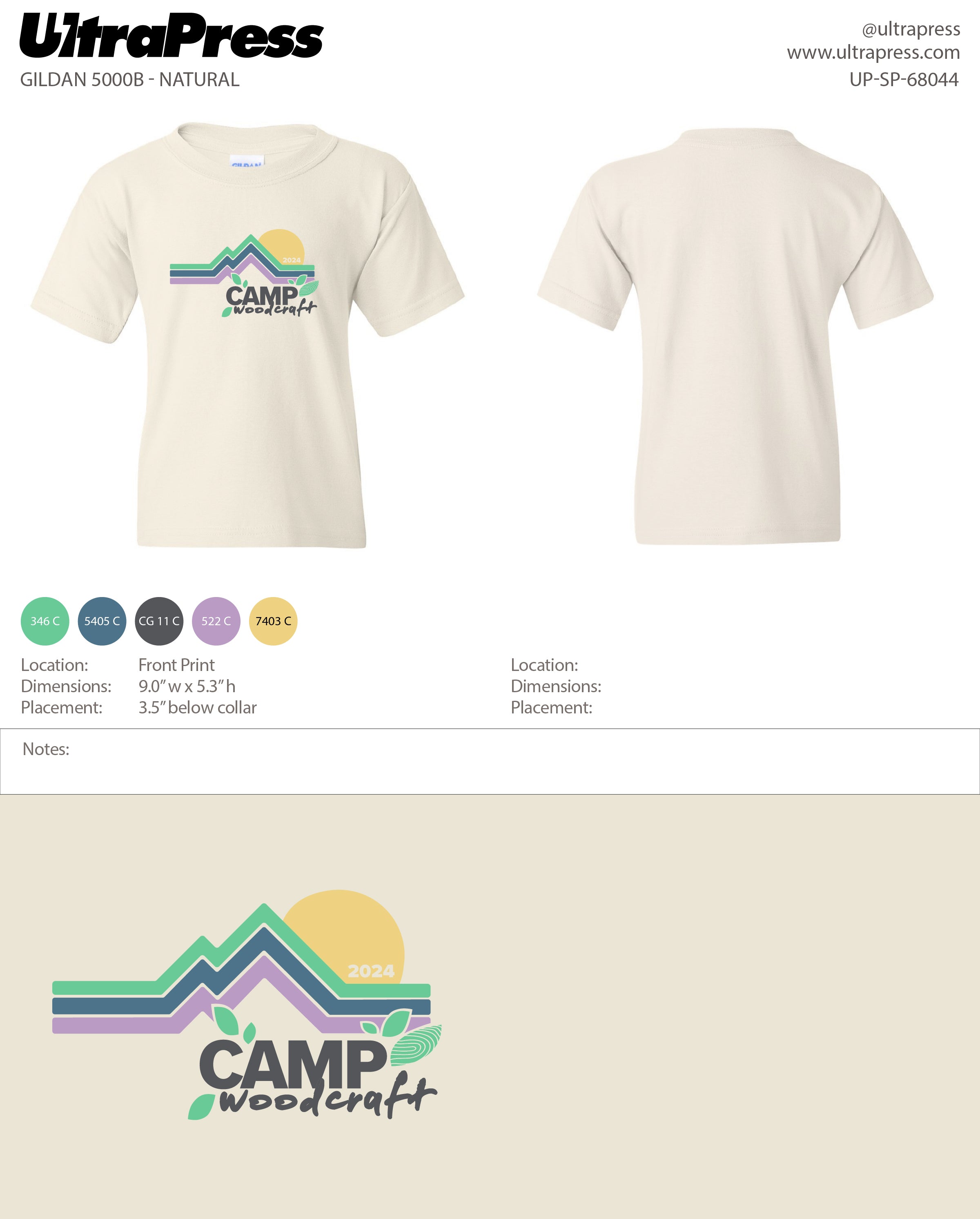 UP-SP-68044 Camp Woodcraft - Israel Serna 500 Min Qty (Bulk)