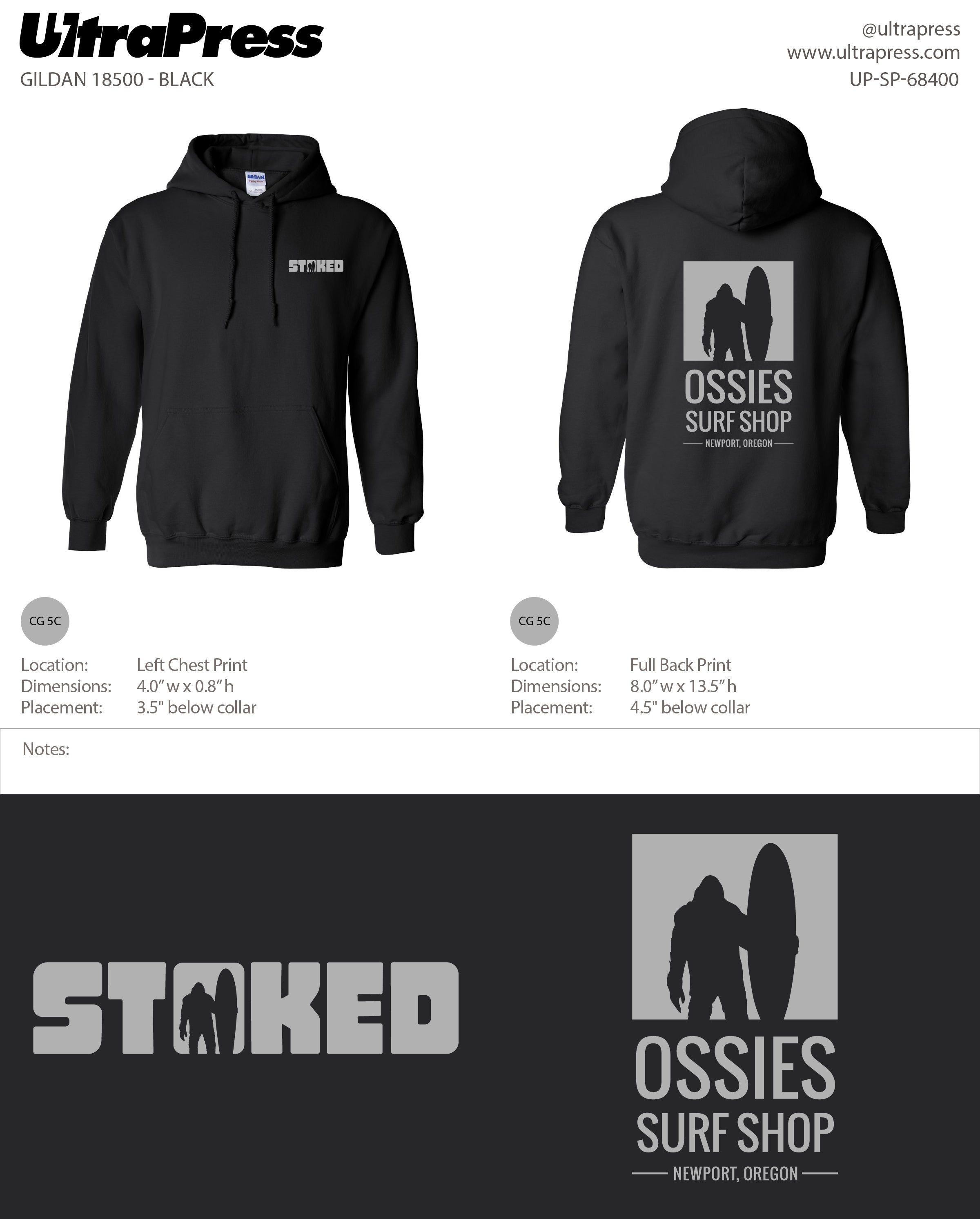 UP-SP-68400 Stoked Ossies Surf Shop - Daniel Hasselschwert 50 Min Qty (Bulk)