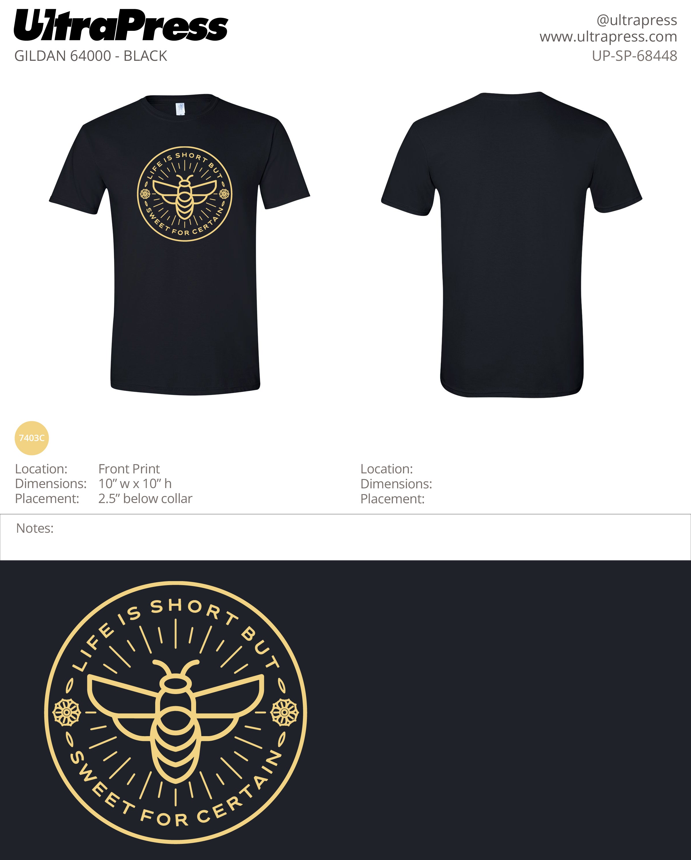 UP-SP-68448 Bee Gold - Nathaniel Shoshan 100 Min Qty (Bulk)